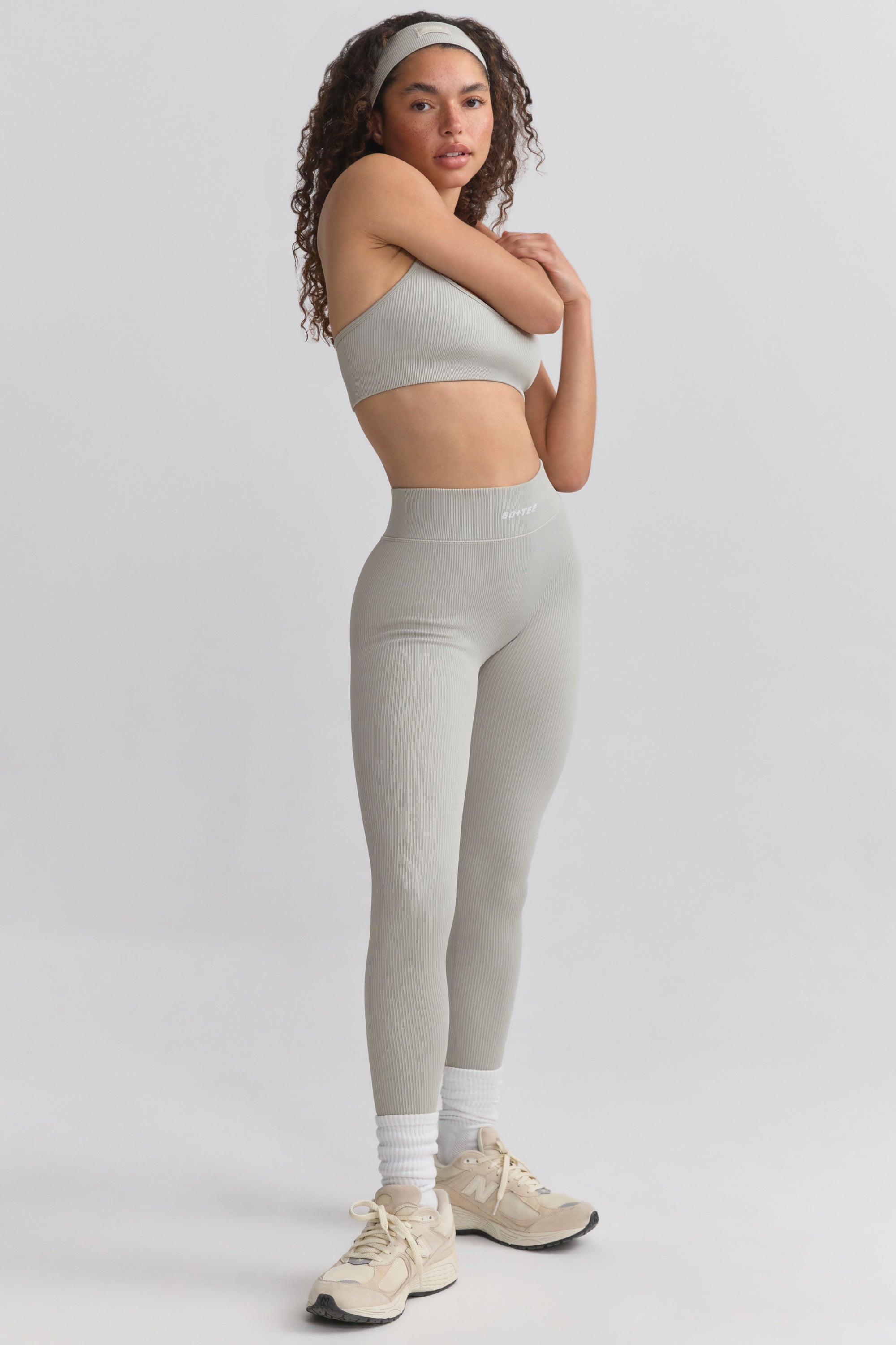 Petite FlexiRib High-Waist Leggings in Grey、mySite、solidvoid