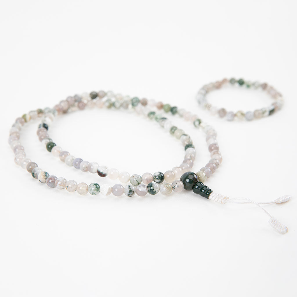 Moss Agate Mala Beads Set、mySite、topwebapps