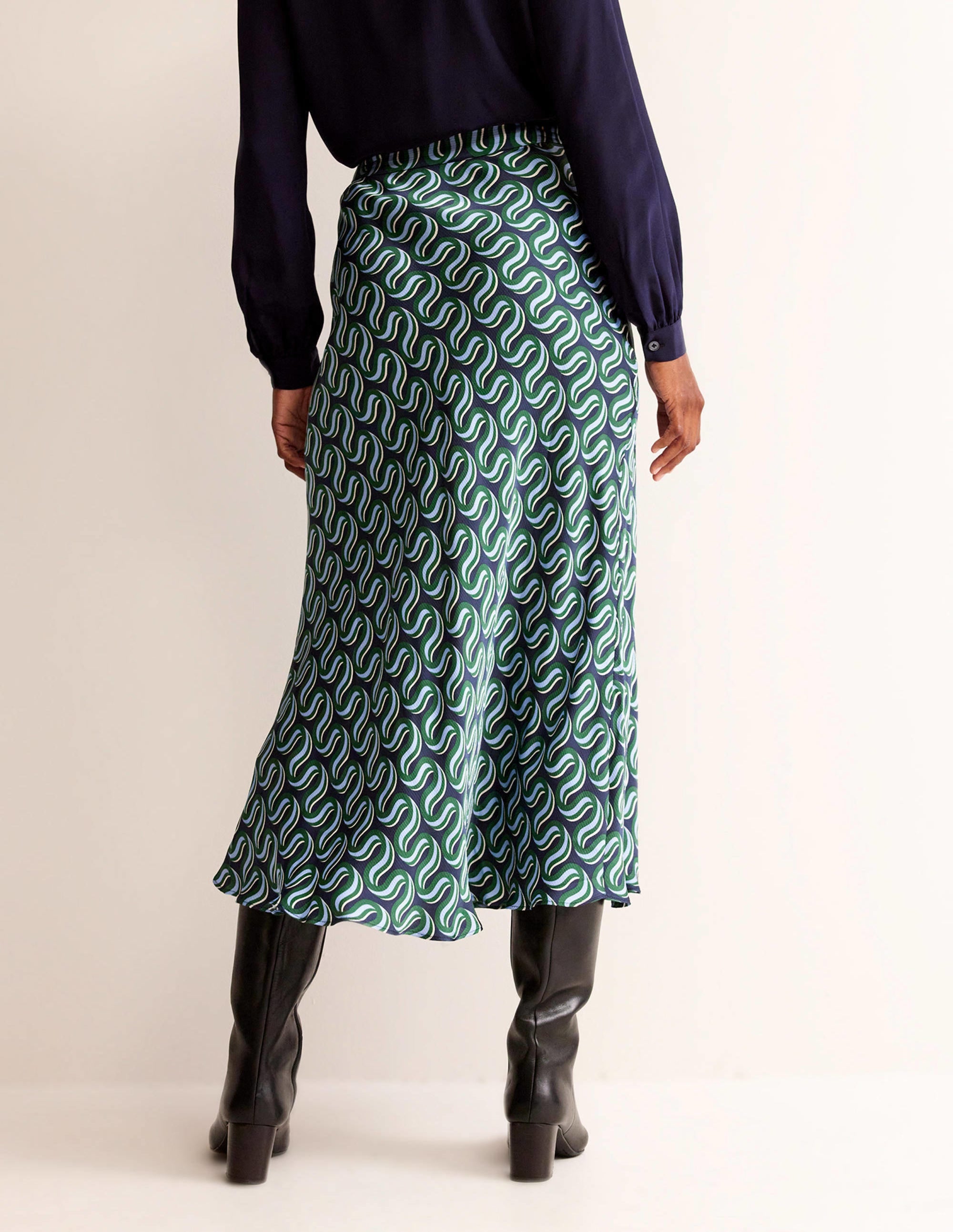  Cecelia Midi Skirt-Amazon Green, Ribbon Wave、mySite、ashleygrahame