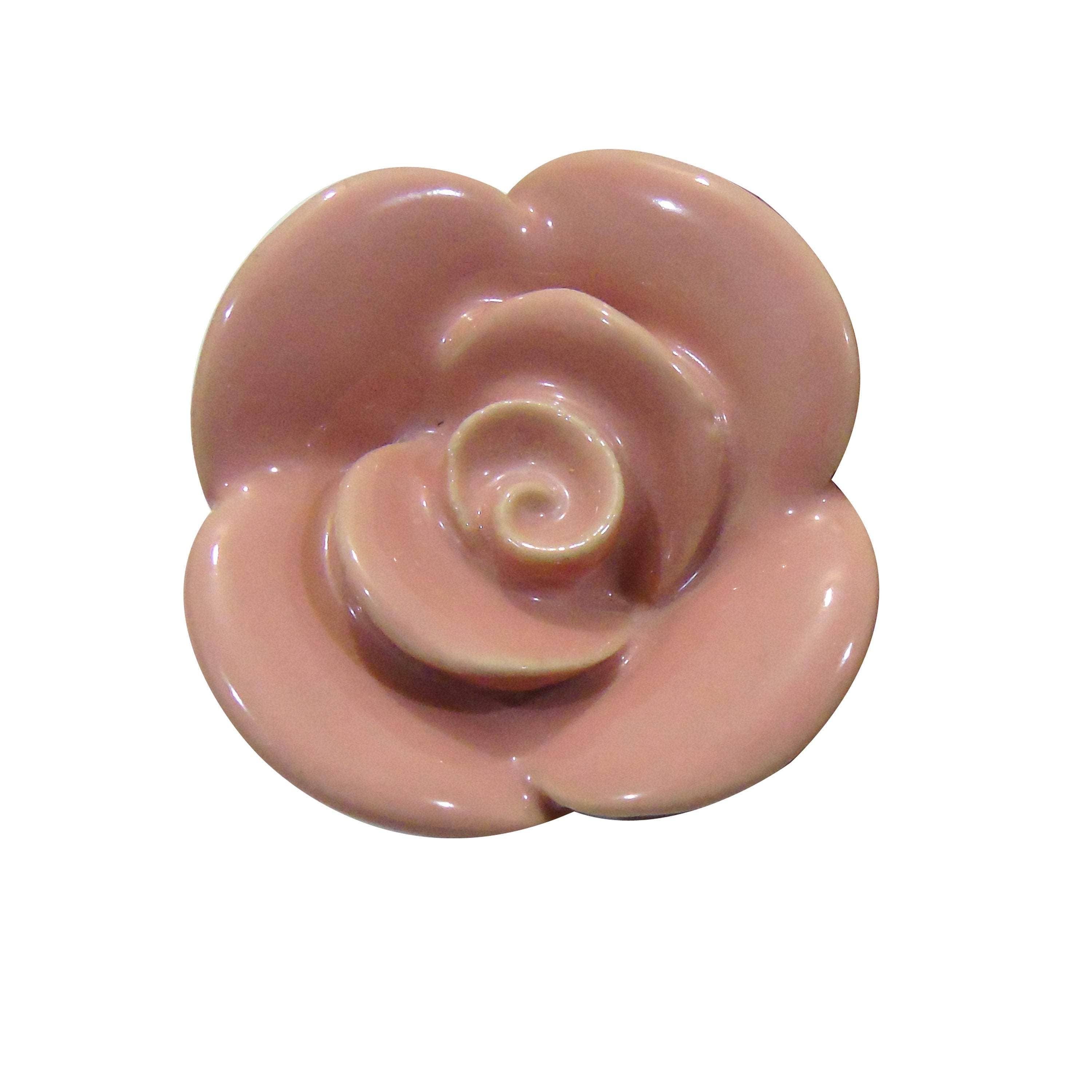 Rose Ceramic Knobs Set of 6-Handcrafted Victorian Style Pink、mySite、g9winljtr