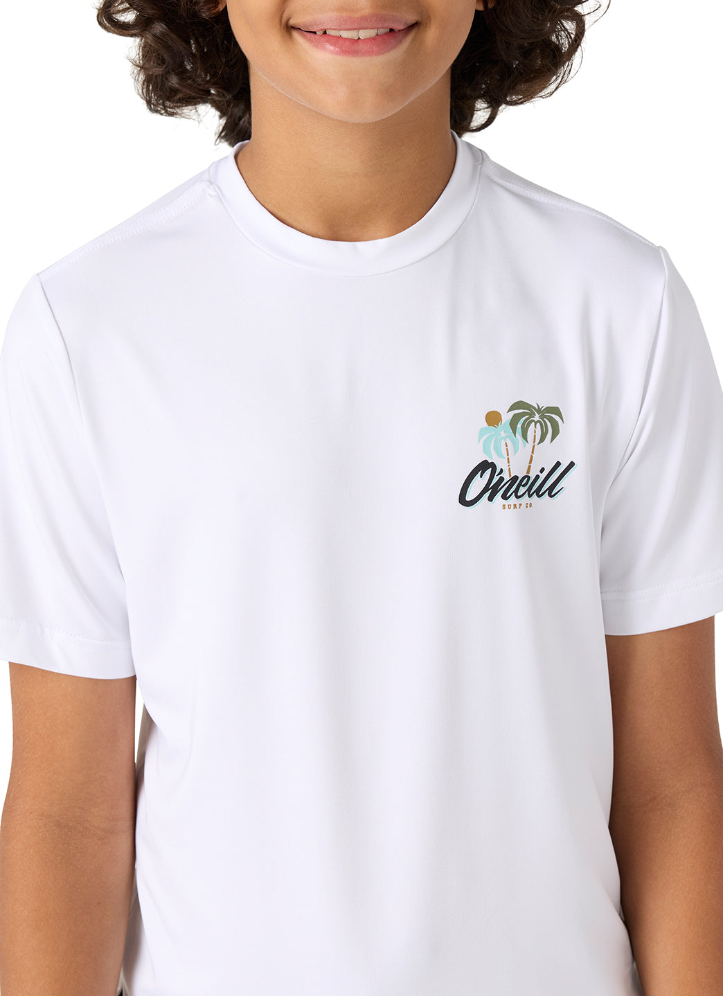 O'Neill Boy's Trvlr UPF 50+ Palms Short Sleeve Rash Guard (Big Kid)、mySite、noshort
