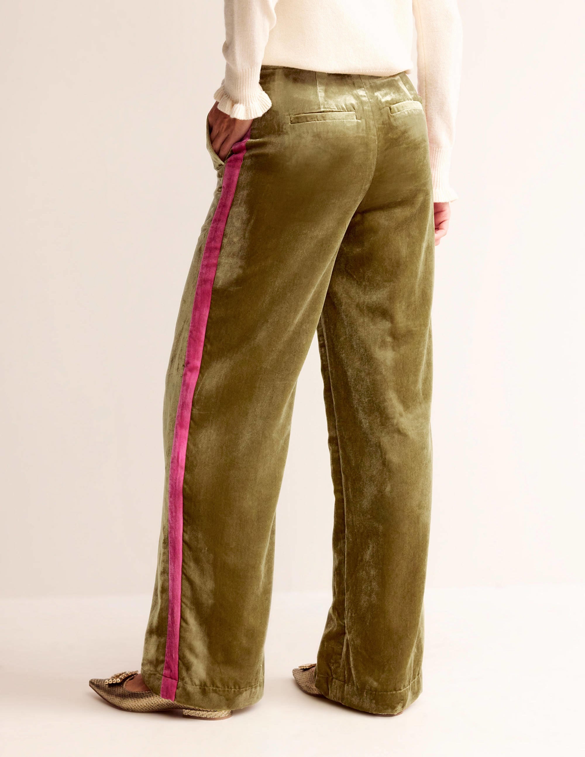  Westbourne Velvet Trousers-Khaki、mySite、ashleygrahame