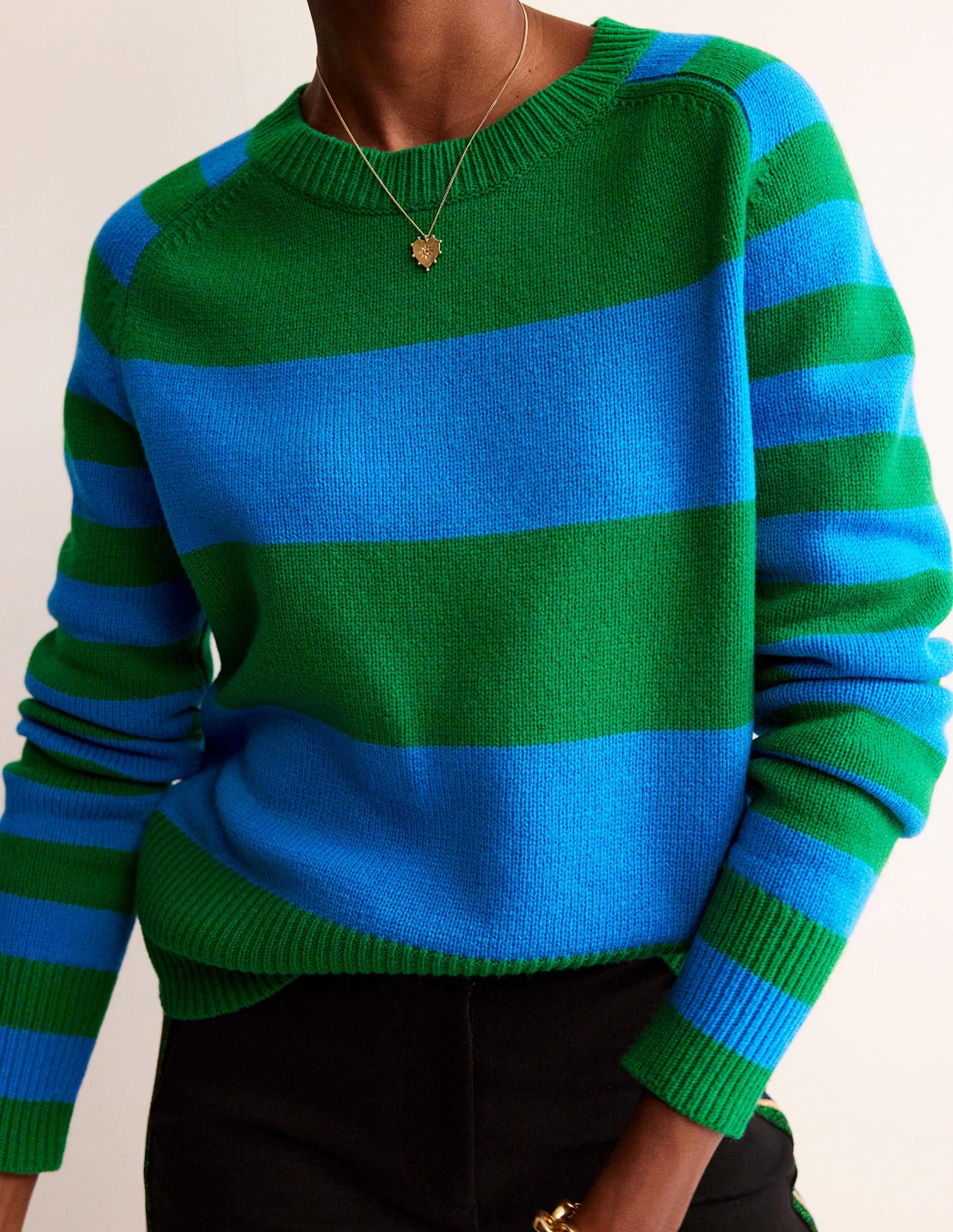  Olivia Merino Jumper-Bight Cobalt / Veridian Green、mySite、ashleygrahame