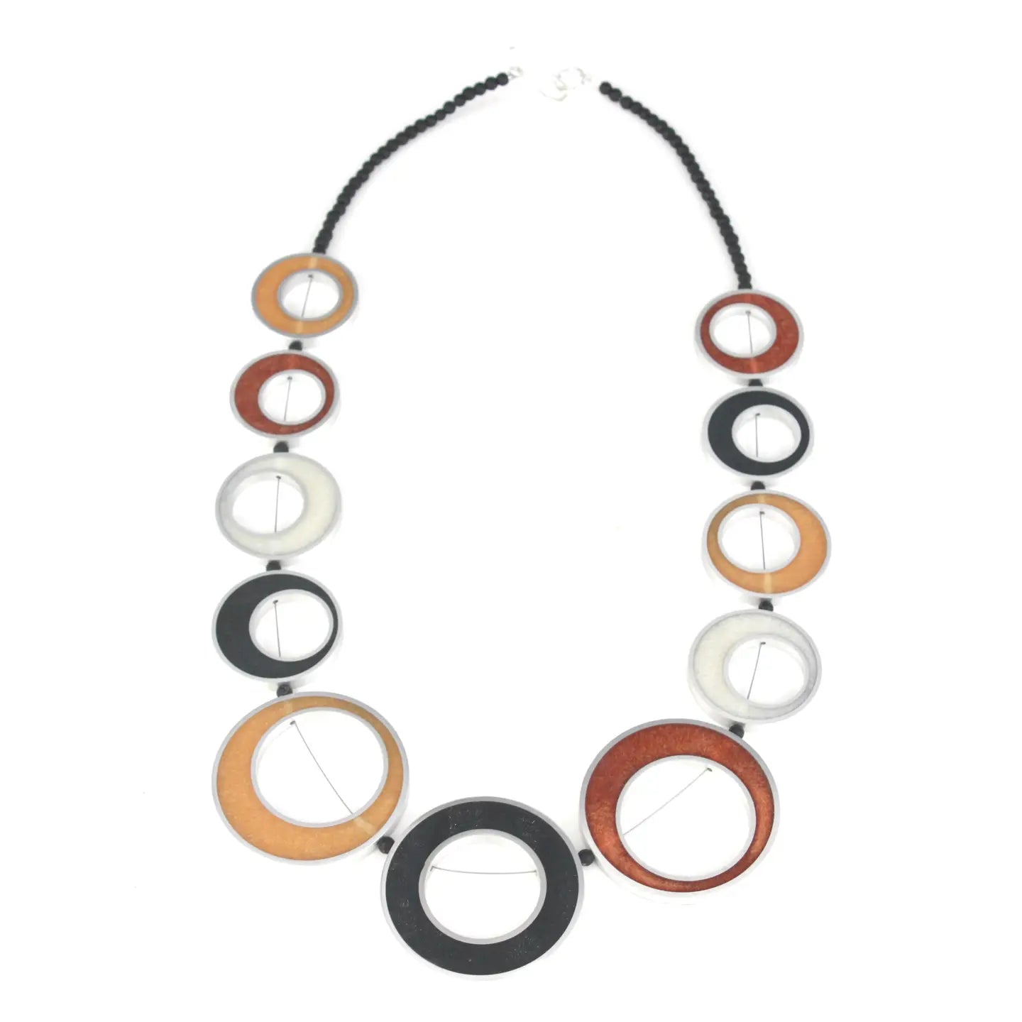  Resinique Chain Necklace Black White Gold and Copper、mySite、elrpsem3k
