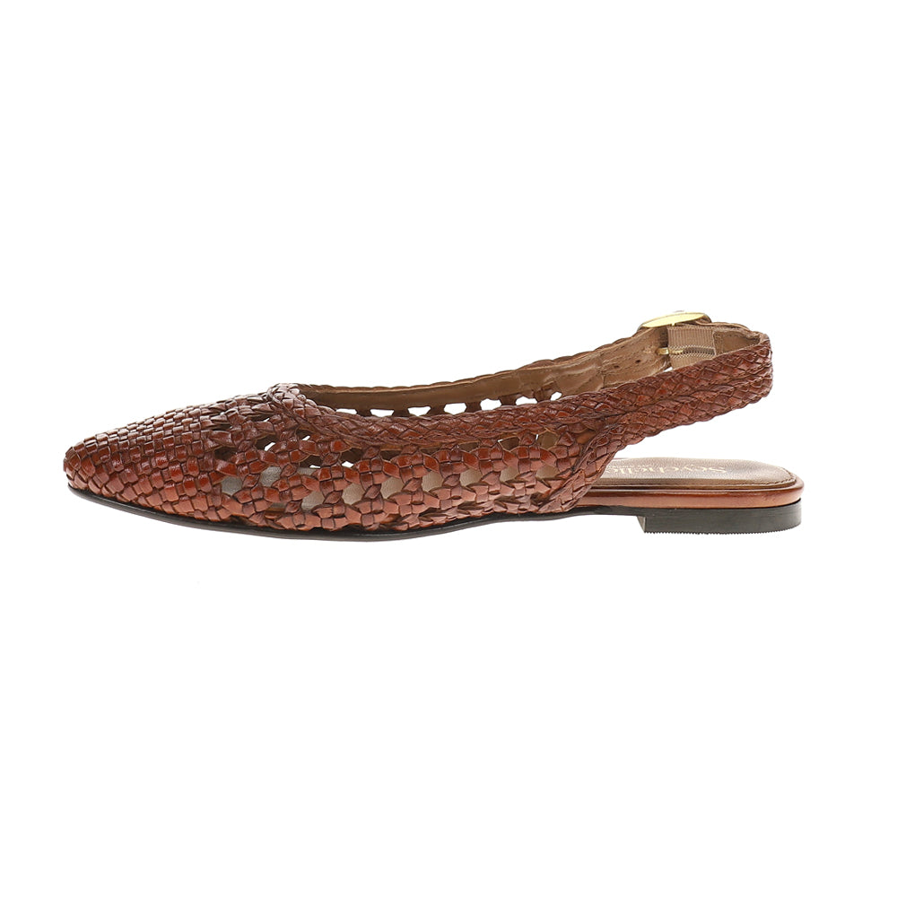 Avalon Woven Leather Slingback Flats、mySite、gtrtttuynbv