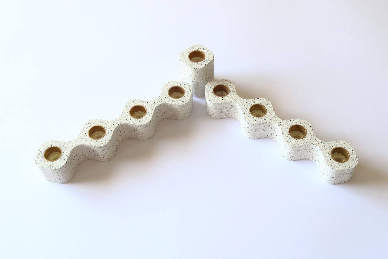 Handmade Cement Waves Menorah by Israel Museum、mySite、topwebapps