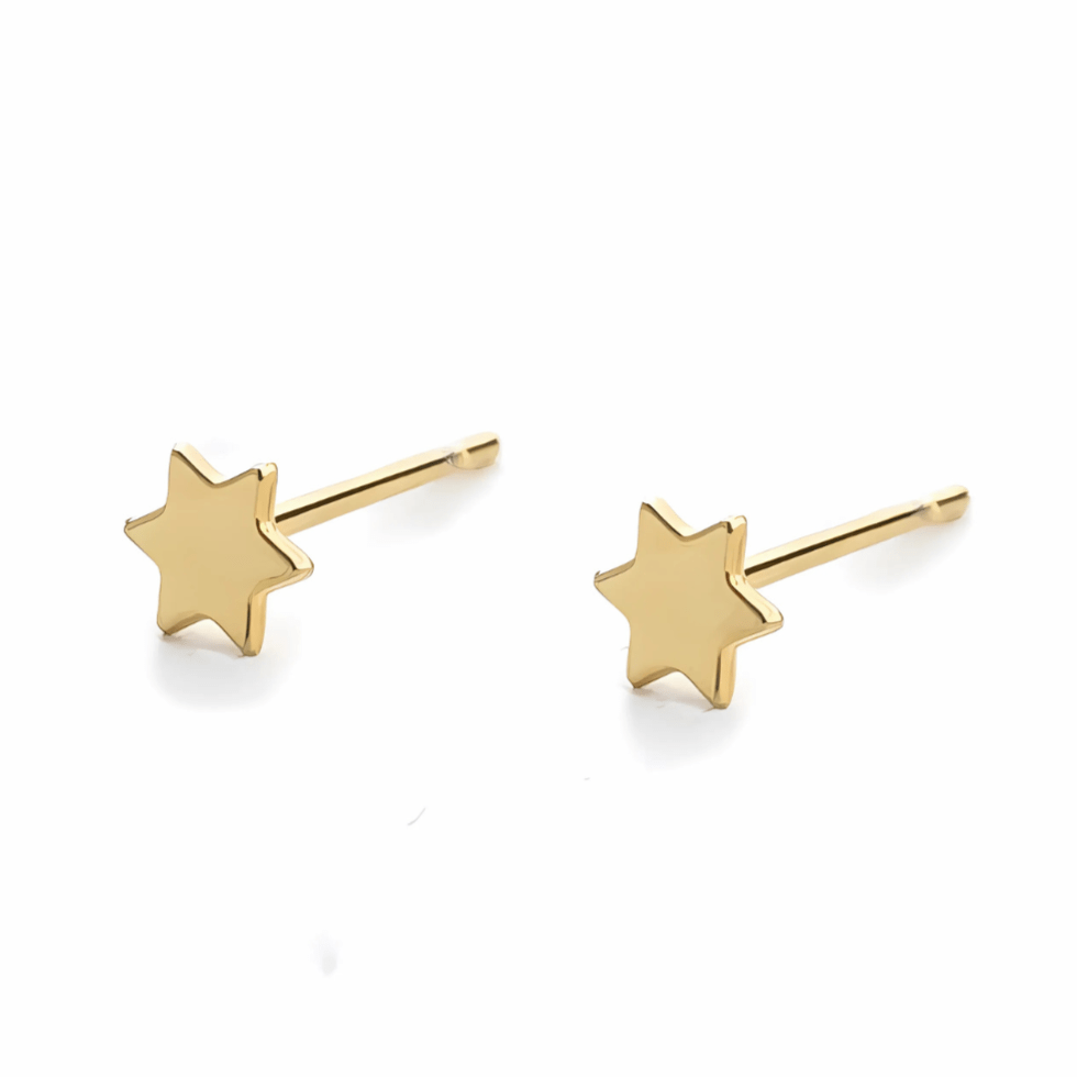 Tiny Star of David Earrings - Gold、mySite、topwebapps