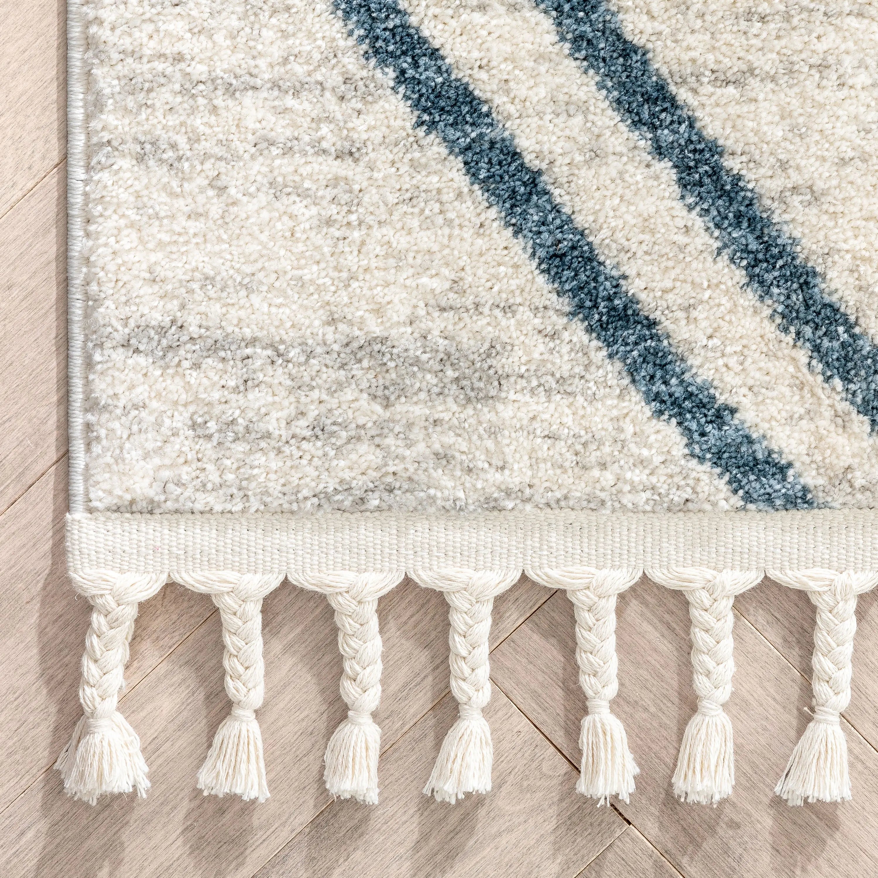Reeve Modern Chevron Zig-Zag Blue Ivory Kids Rug、mySite、gigharbornorthrealestate