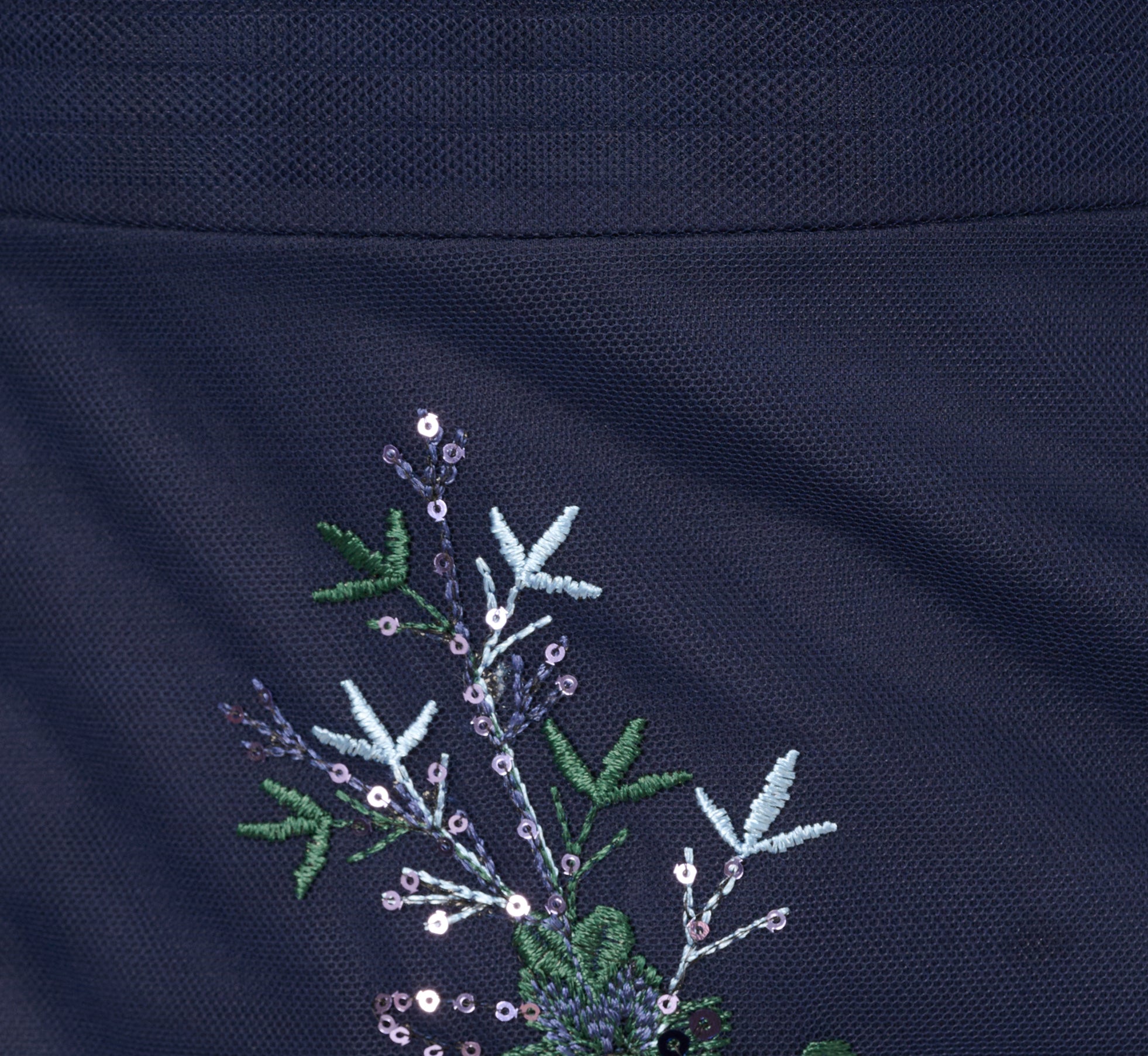 Off Shoulder Sequin Embroidery Mermaid Gown In Navy、mySite、solidvoid