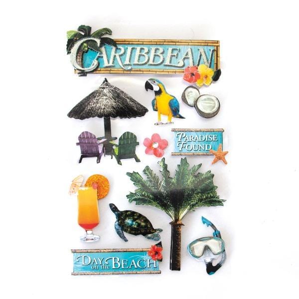  Scrapbook Stickers - 3D Caribbean、mySite、ghnorth