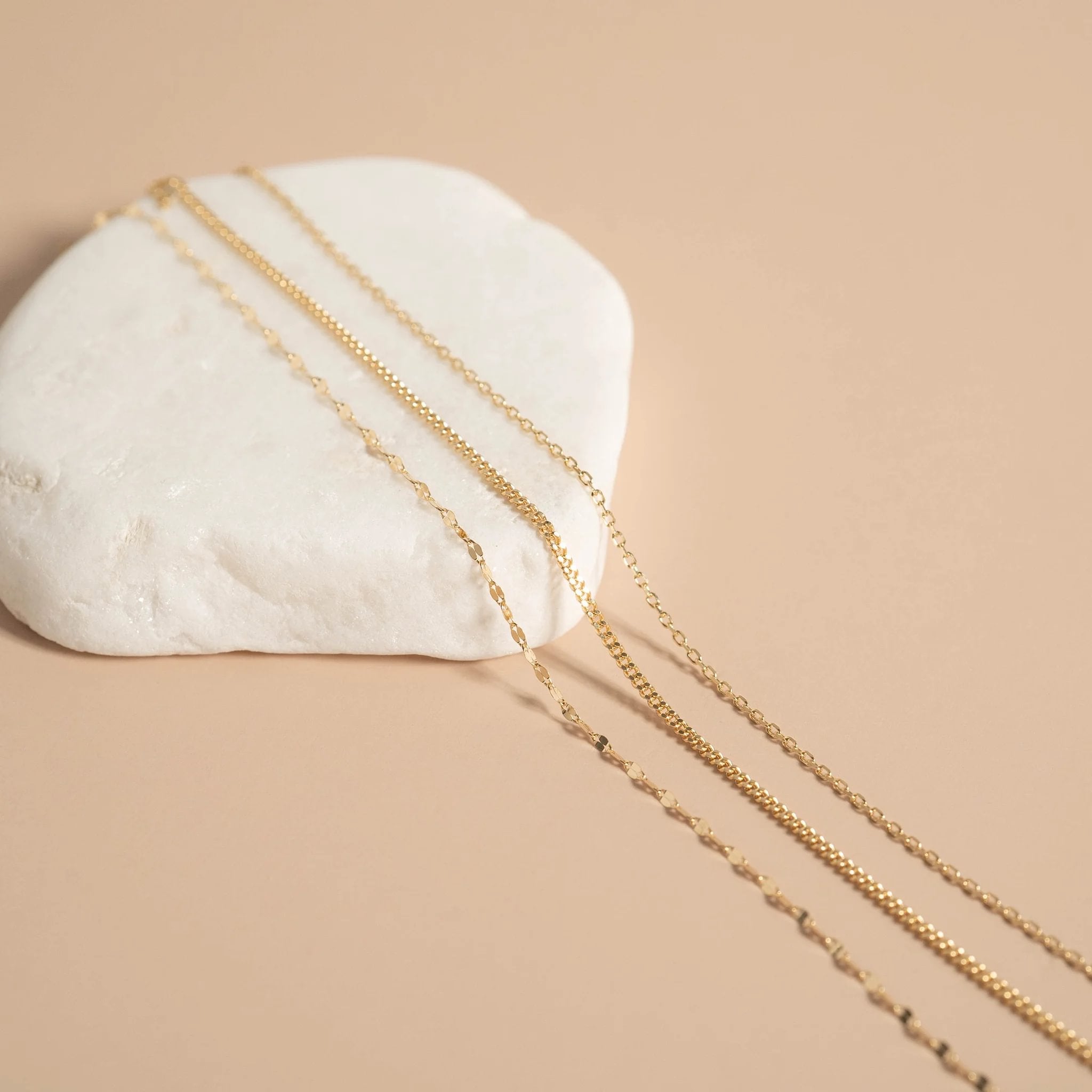 2.0 mm Lip Chain 14K Solid Gold Permanent Jewelry - By the Inch / PMJ0017、mySite、dreamappss