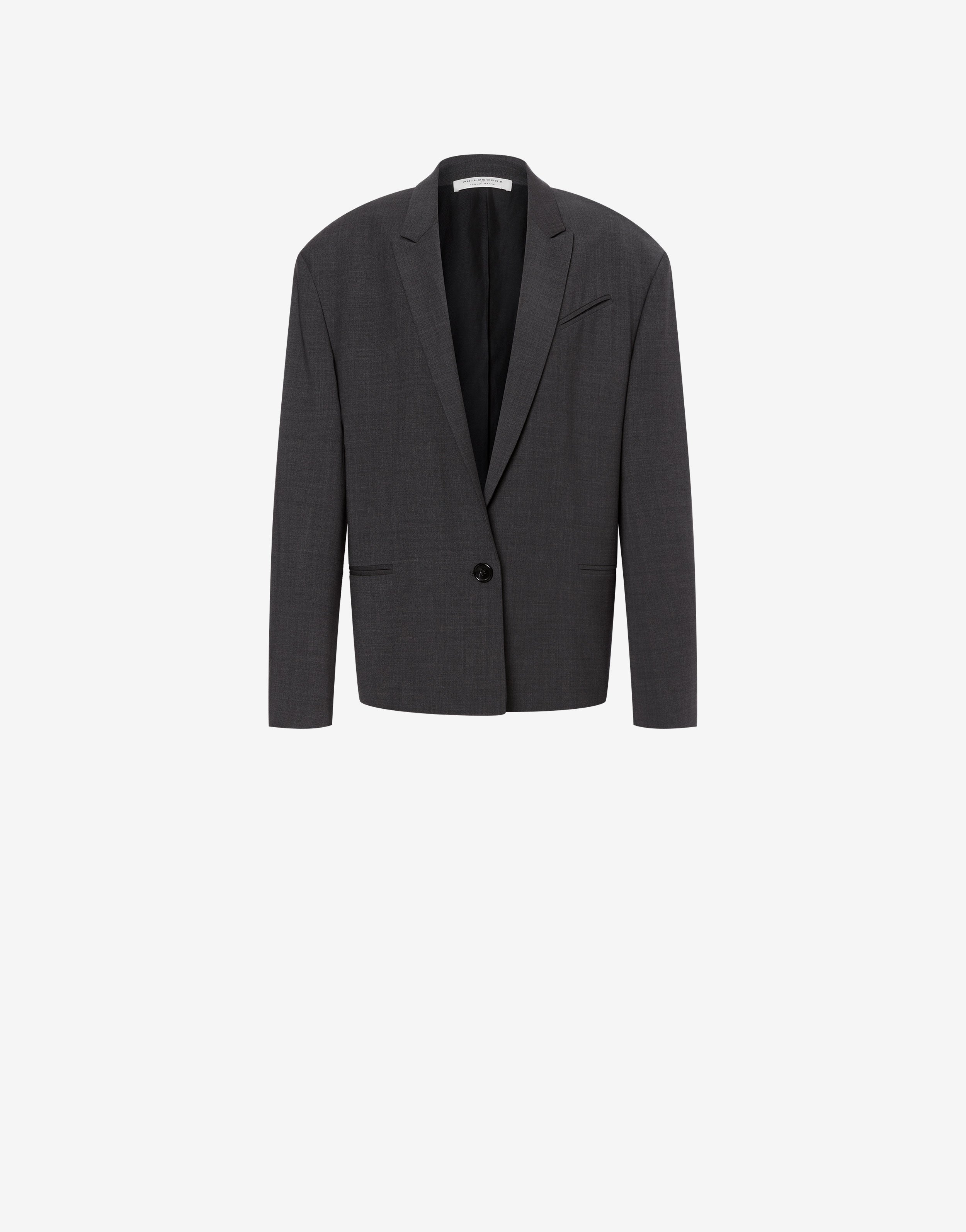 Giacca oversize in fresco lana、mySite、aoinhome