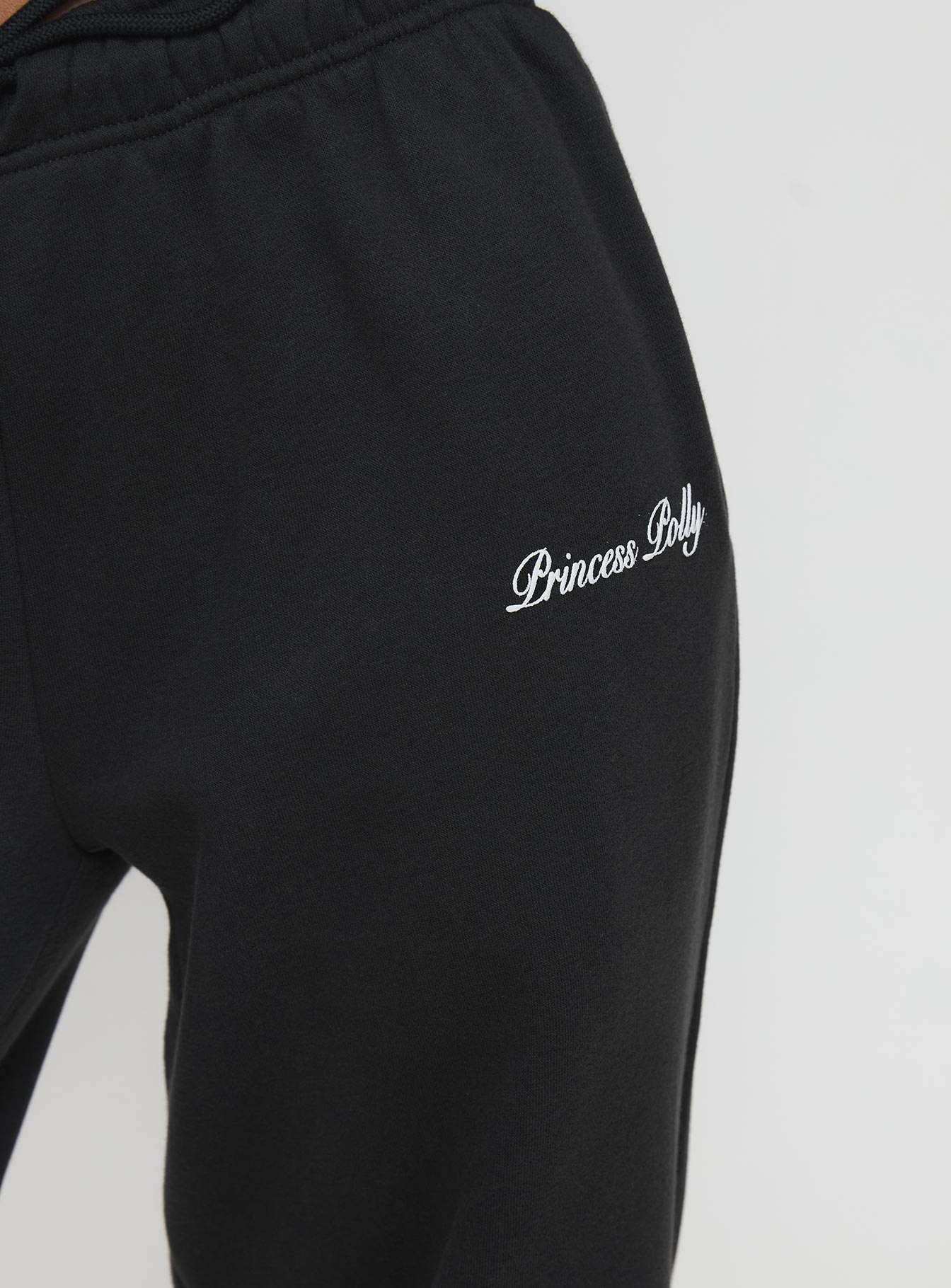 Princess Polly Wide Leg Track Pant Bubble Script Charcoal、mySite、solidvoid