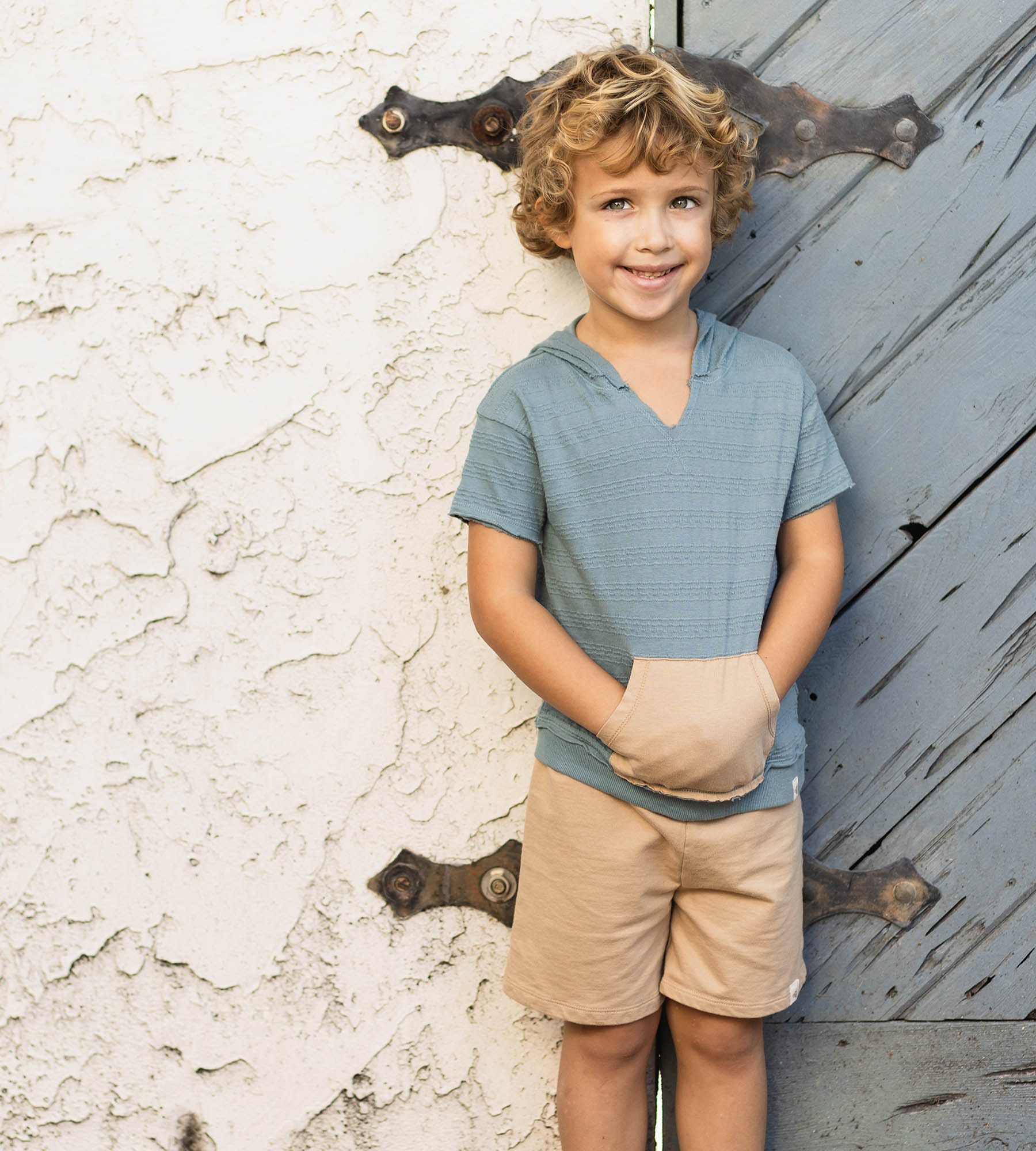  Organic Dotted Jacquard Sweatshirt & Shorts Set、mySite、layawaytickets