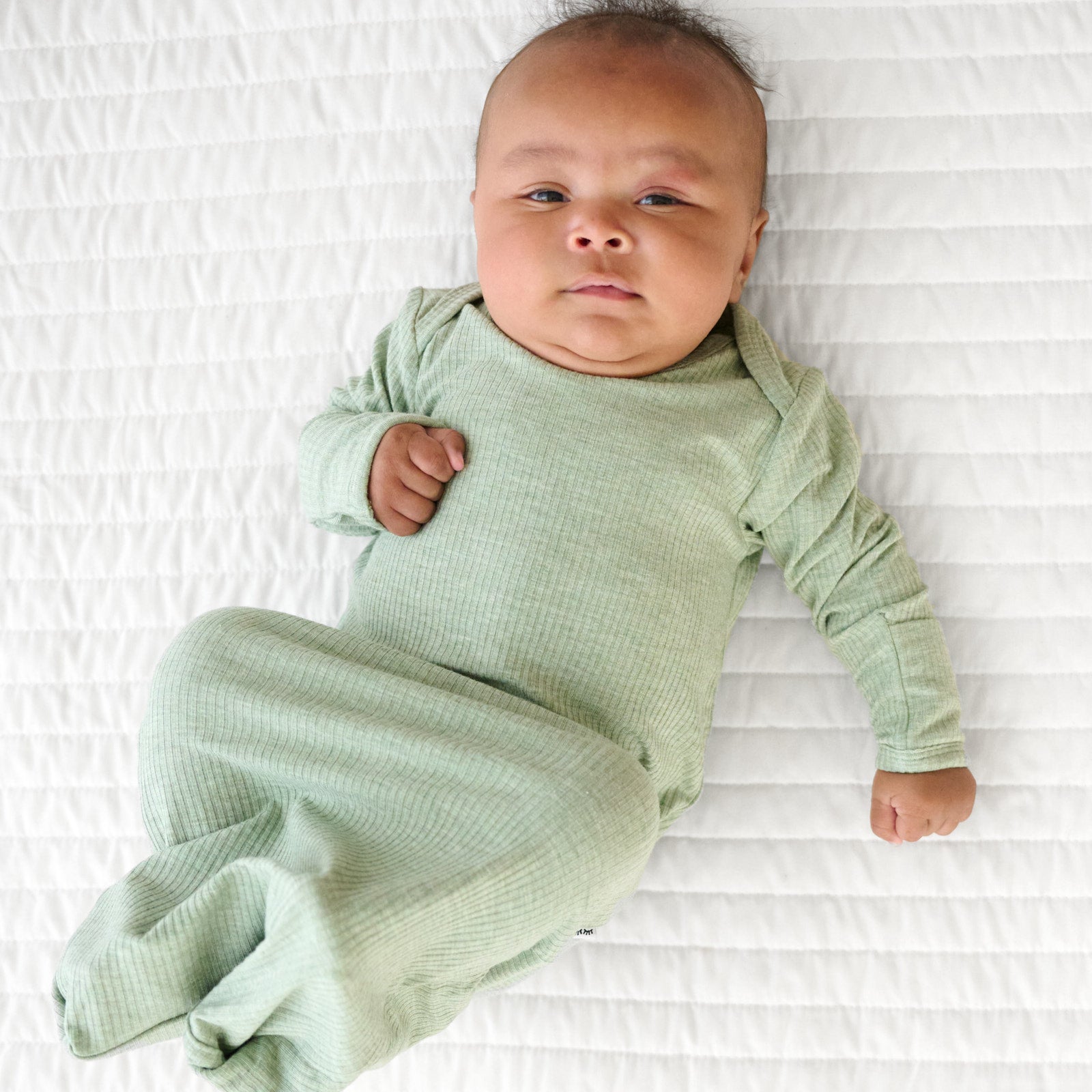 Heather Sage Ribbed Infant Gown、mySite、g9winljtr