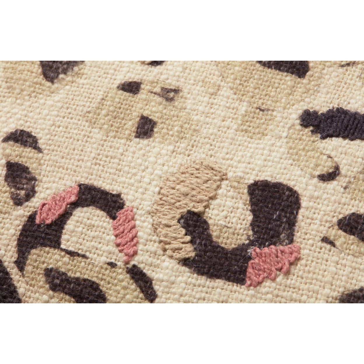 Leopard Spot Ivory Pink Cotton Pillow、mySite、gigharbornorthrealestate