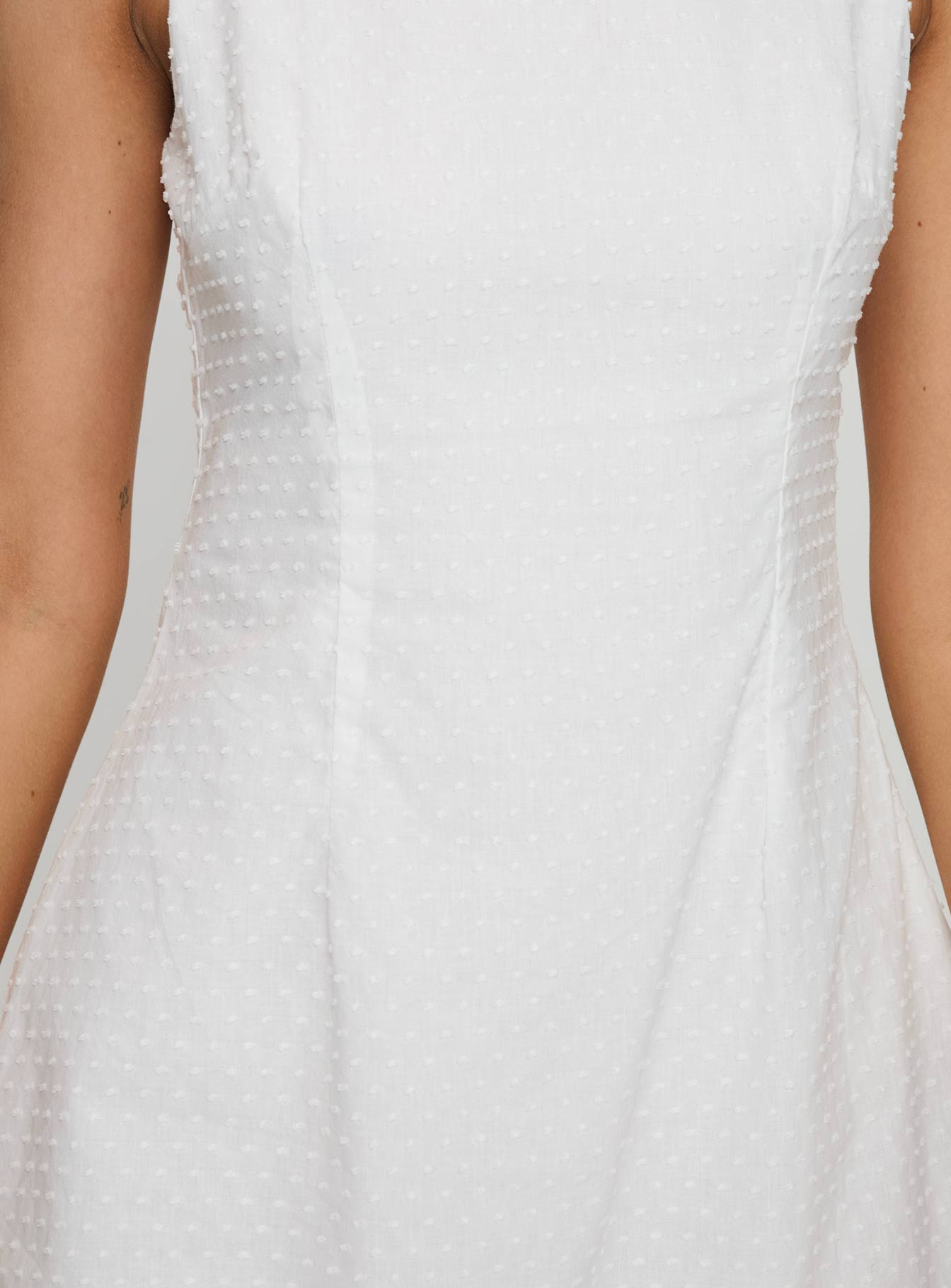 Susanne Keyhole Shift Mini Dress White、mySite、solidvoid