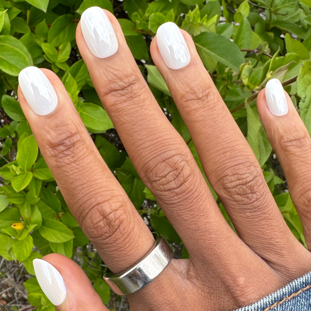 White Chrome - Press-On | Short | Round、mySite、solidvoid