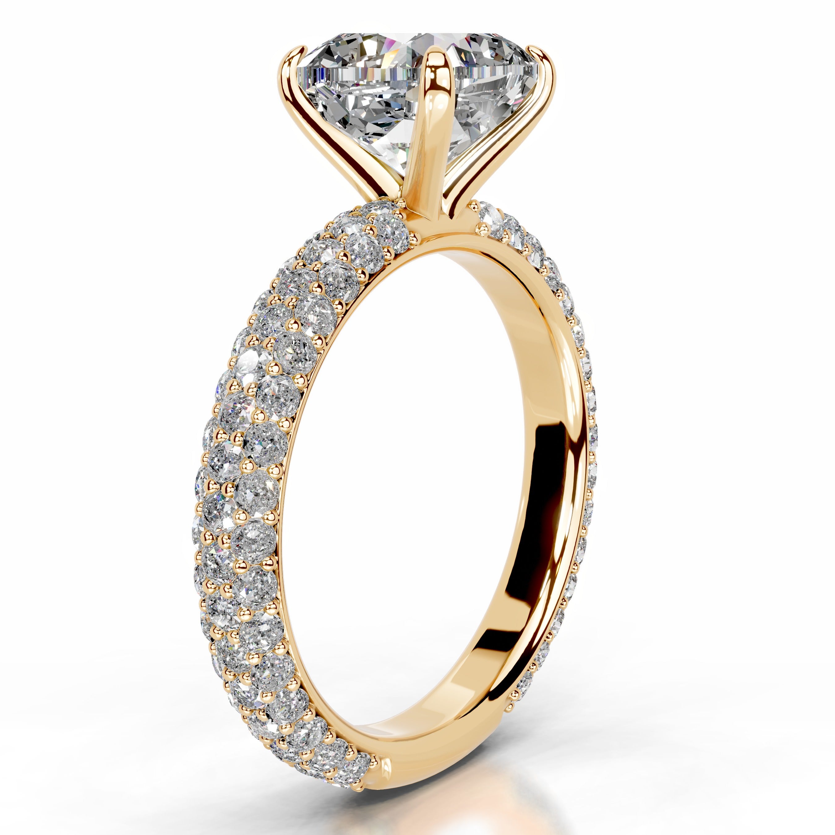 Charlotte Moissanite & Diamonds Ring - 18K Yellow Gold、mySite、hinf8tx79