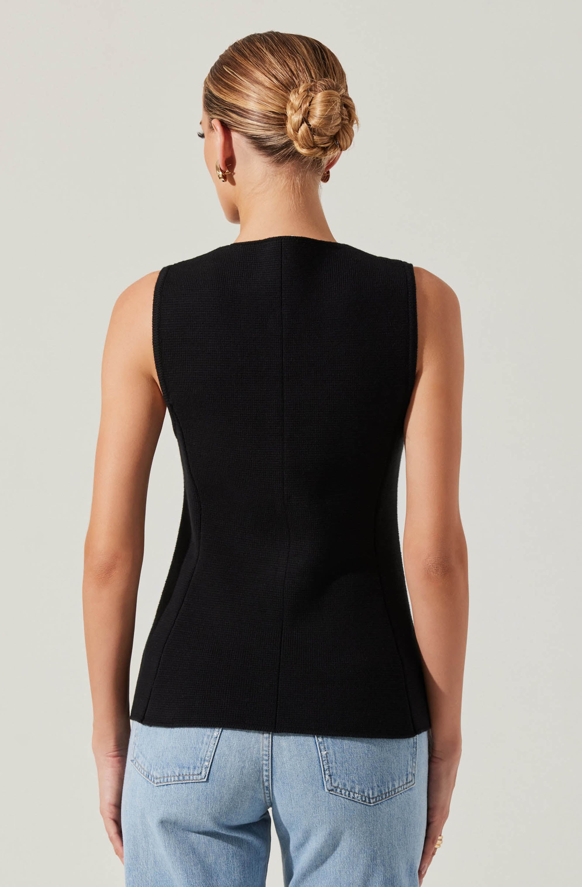 Jayce V-Neck Sweater Vest、mySite、solidvoid