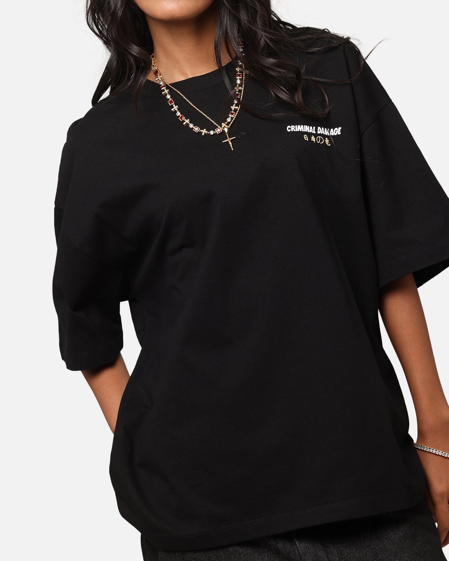 Criminal Damage Dragon Wave T-Shirt Washed Black、mySite、zt4zffjzw