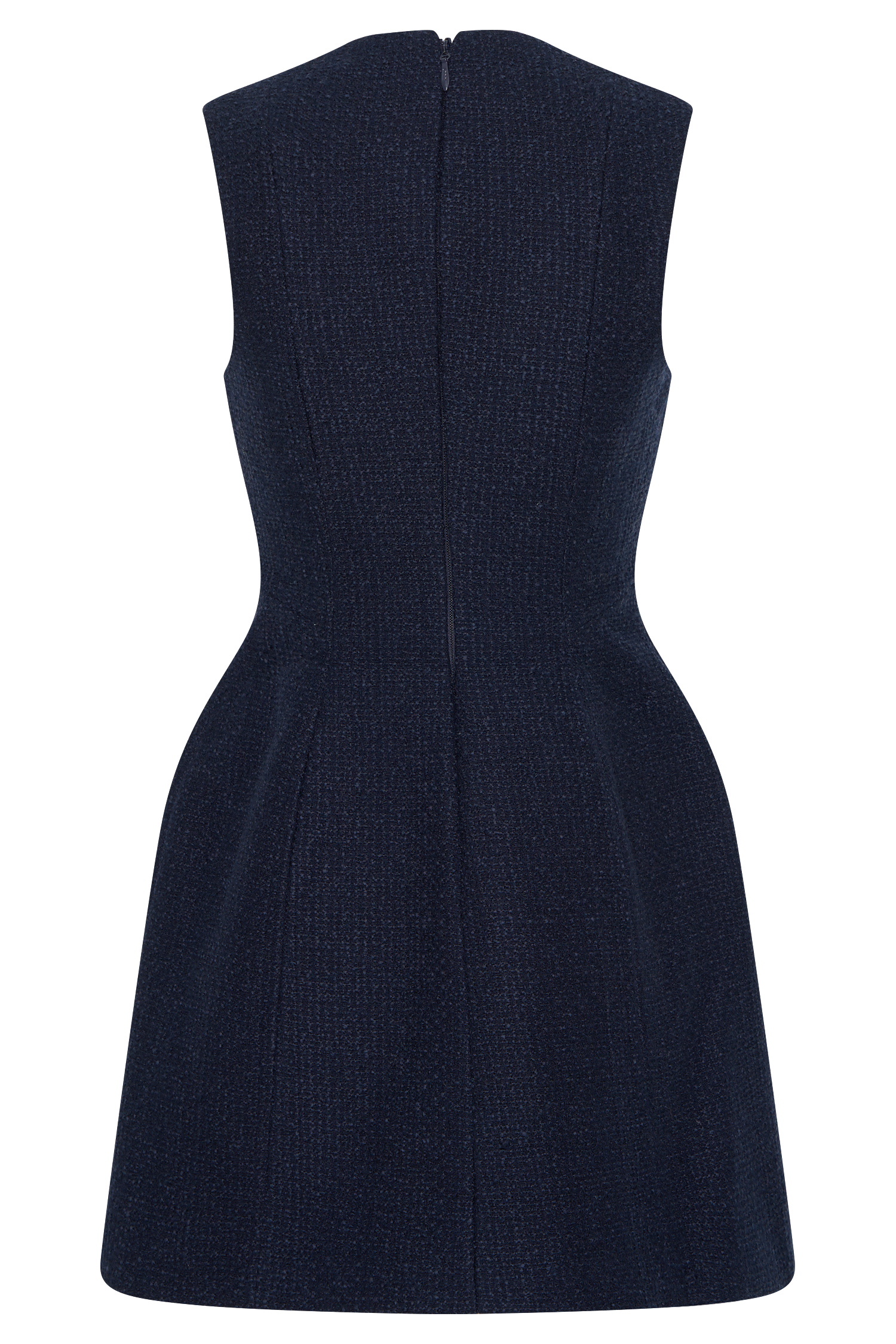 Danna Boucle Mini Dress With Pleats - Midnight Blue、mySite、solidvoid