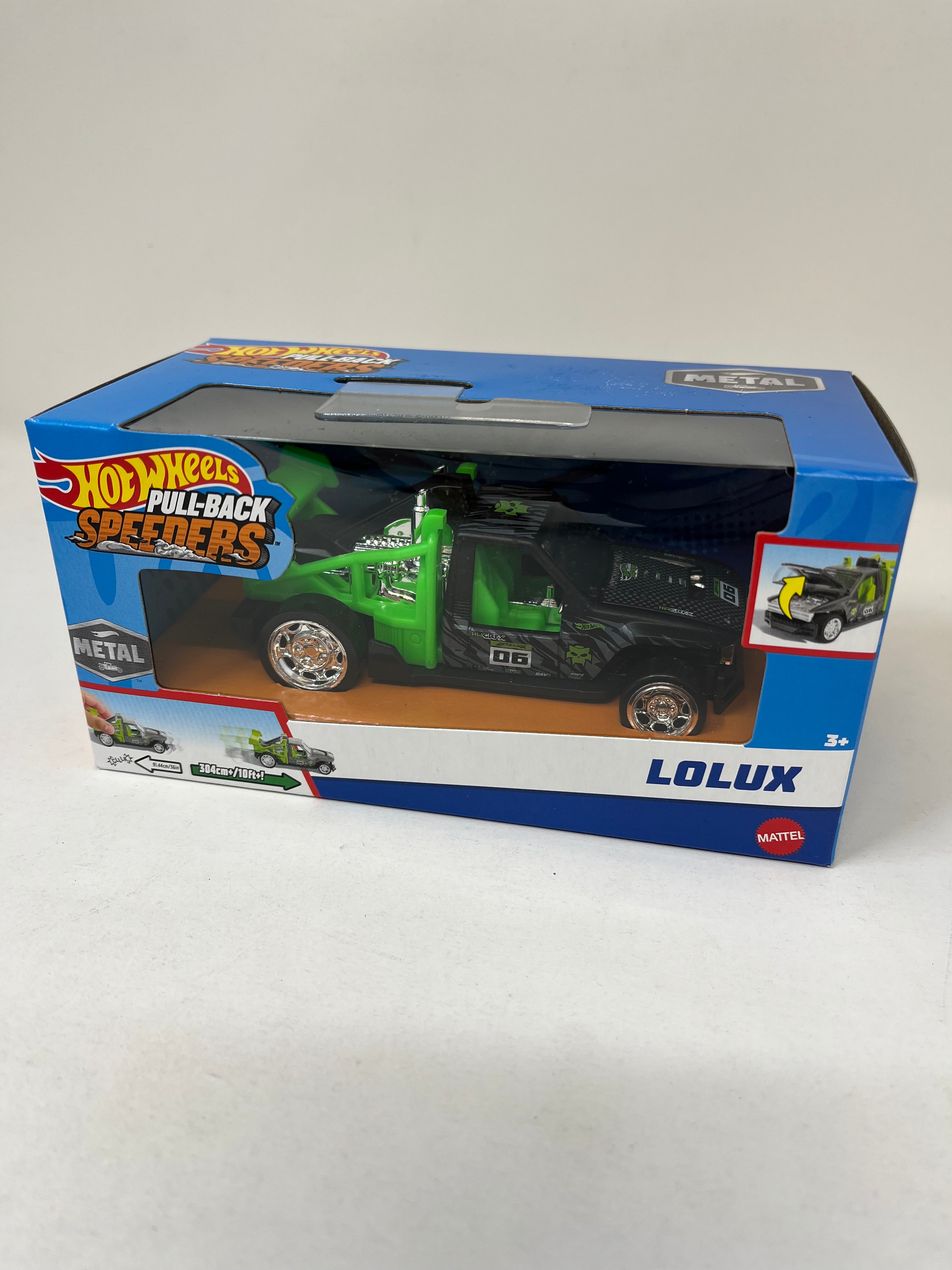 Lolux * Green/Black * 2024 Hot Wheels Pull-Back Speeders 1:43 scale、mySite、hgirdovlk