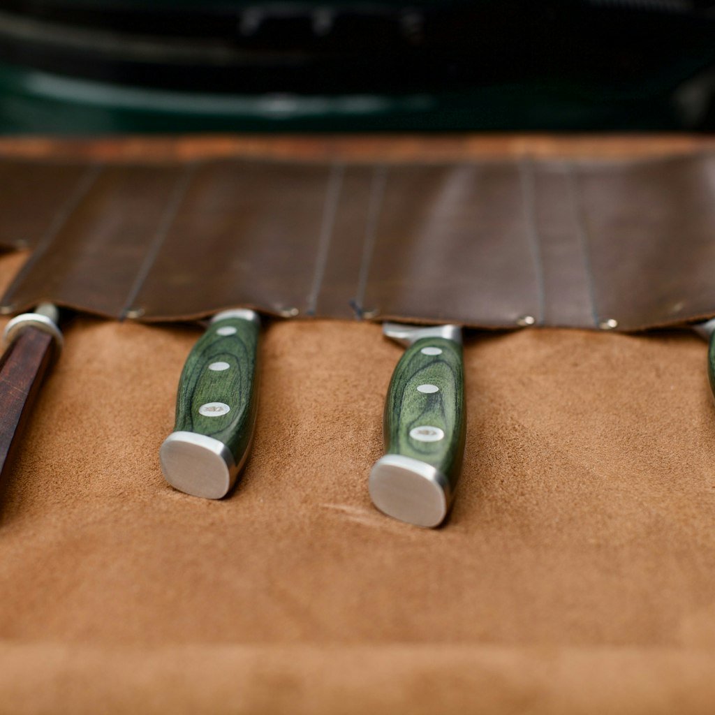 Big Green Egg Leather Knife Roll、mySite、noshort