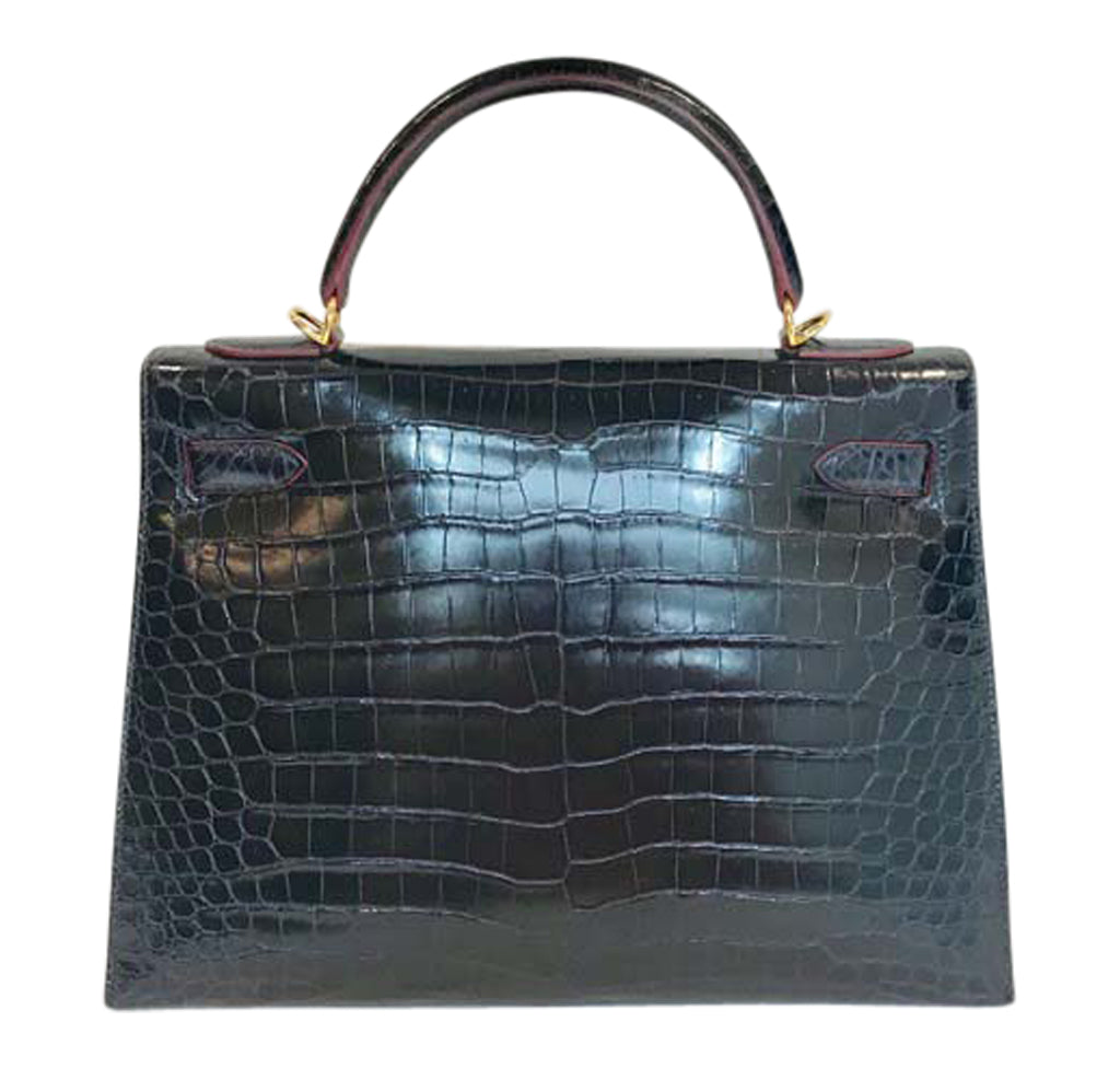 Hermès Kelly 32 Bleu Marine Crocodile、mySite、garminoutage.com