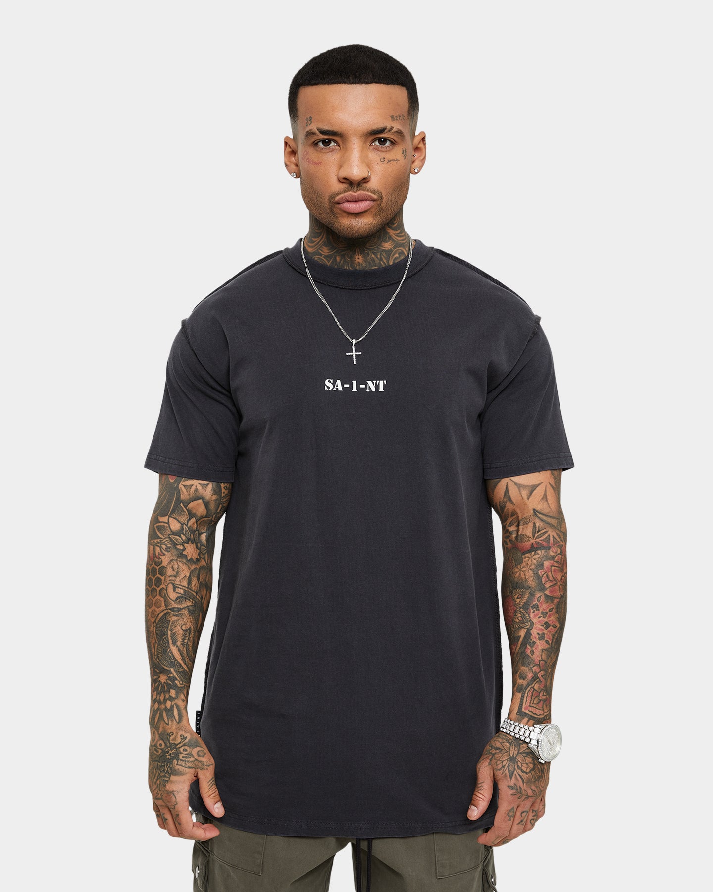 Saint Morta Dagger Reverse Lafayette T-Shirt Dark Vintage Black、mySite、zt4zffjzw