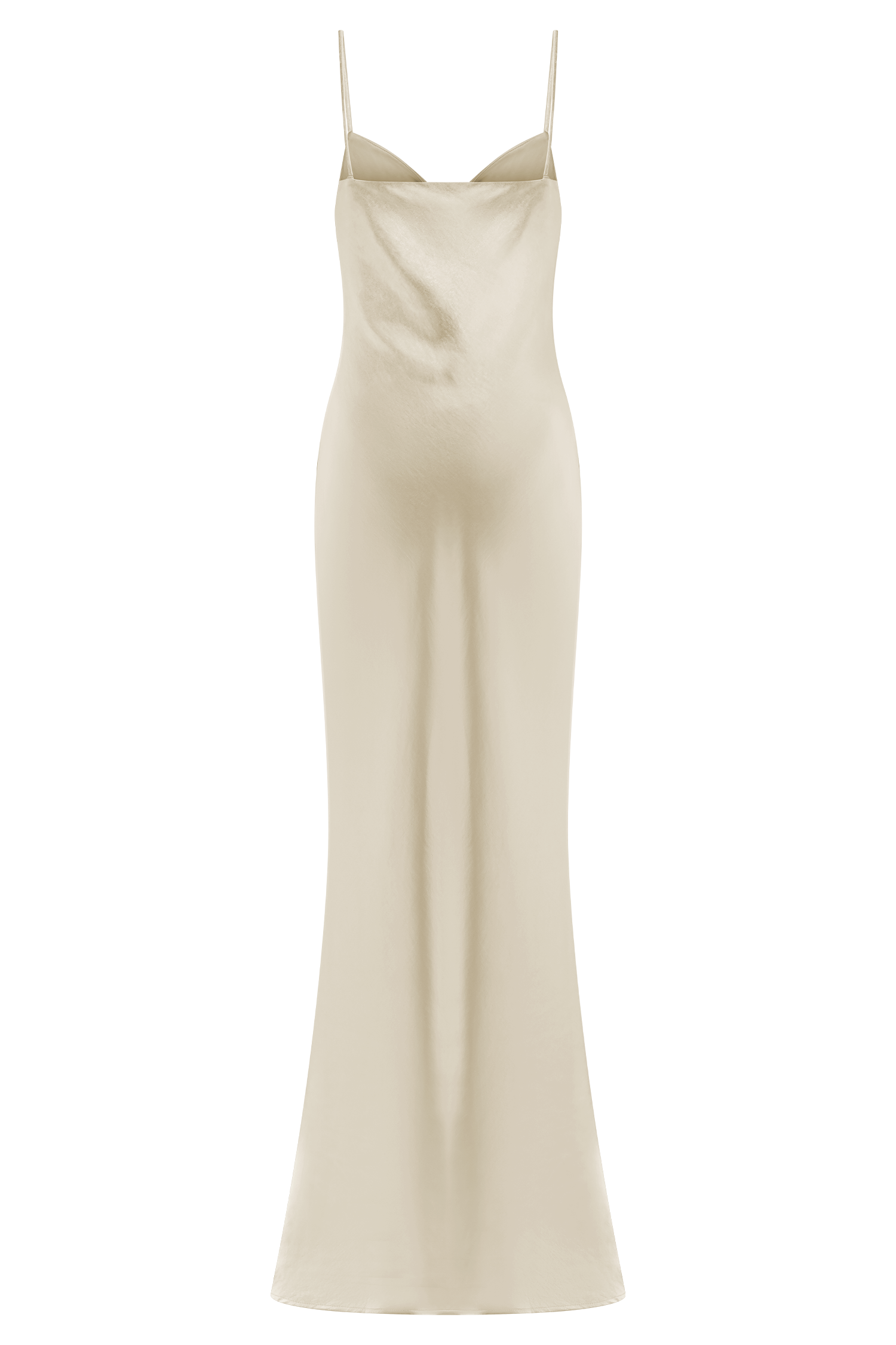 Lilly Sweetheart Satin Maxi Dress - Blush Gold、mySite、solidvoid