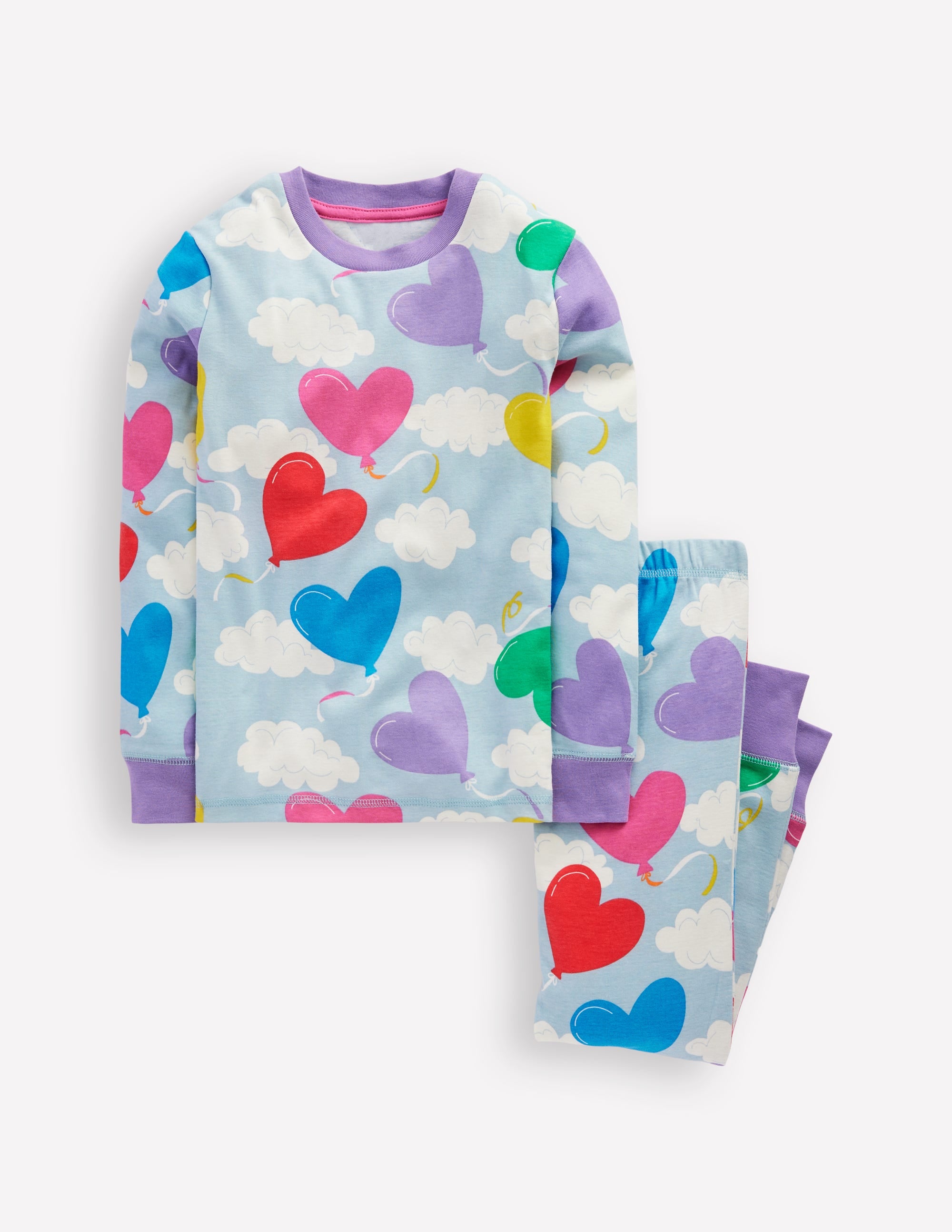  Snug Glow-In-The-Dark Pyjamas-Misty Blue Balloon Sky、mySite、ashleygrahame