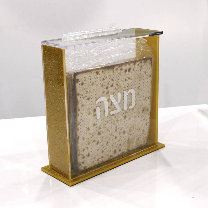 Lucite Matzah Box - Gold、mySite、topwebapps