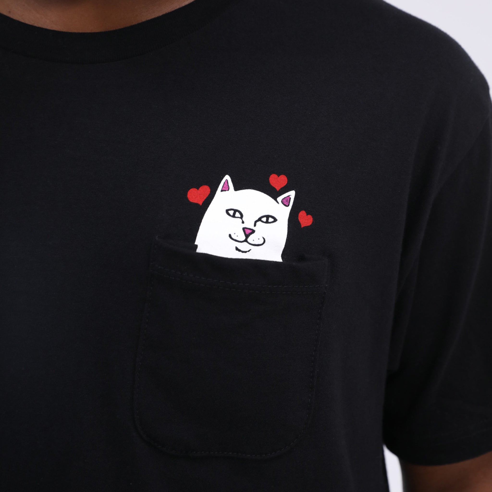  Lord Nermal Loves Pocket Tee (Black)、mySite、merchandisen
