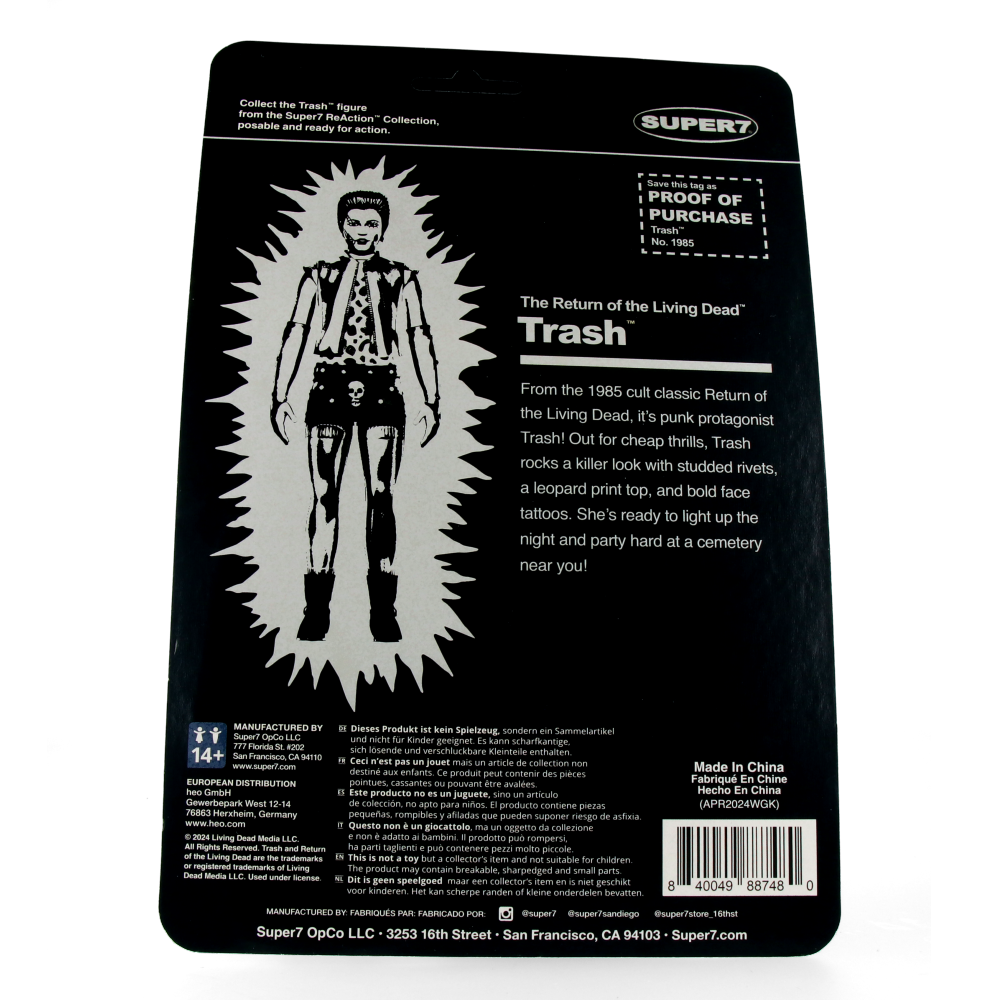  Return Of The Living Dead Reaction Figures Wave 4 - Trash (Monster Glow)、mySite、greenlandpopulation