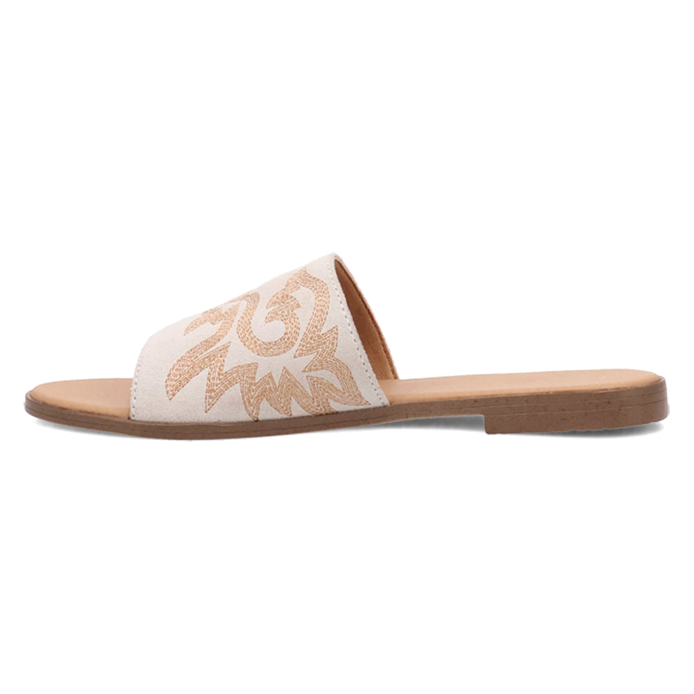 Lasso Embroidered Slide Flat Sandals、mySite、gtrtttuynbv