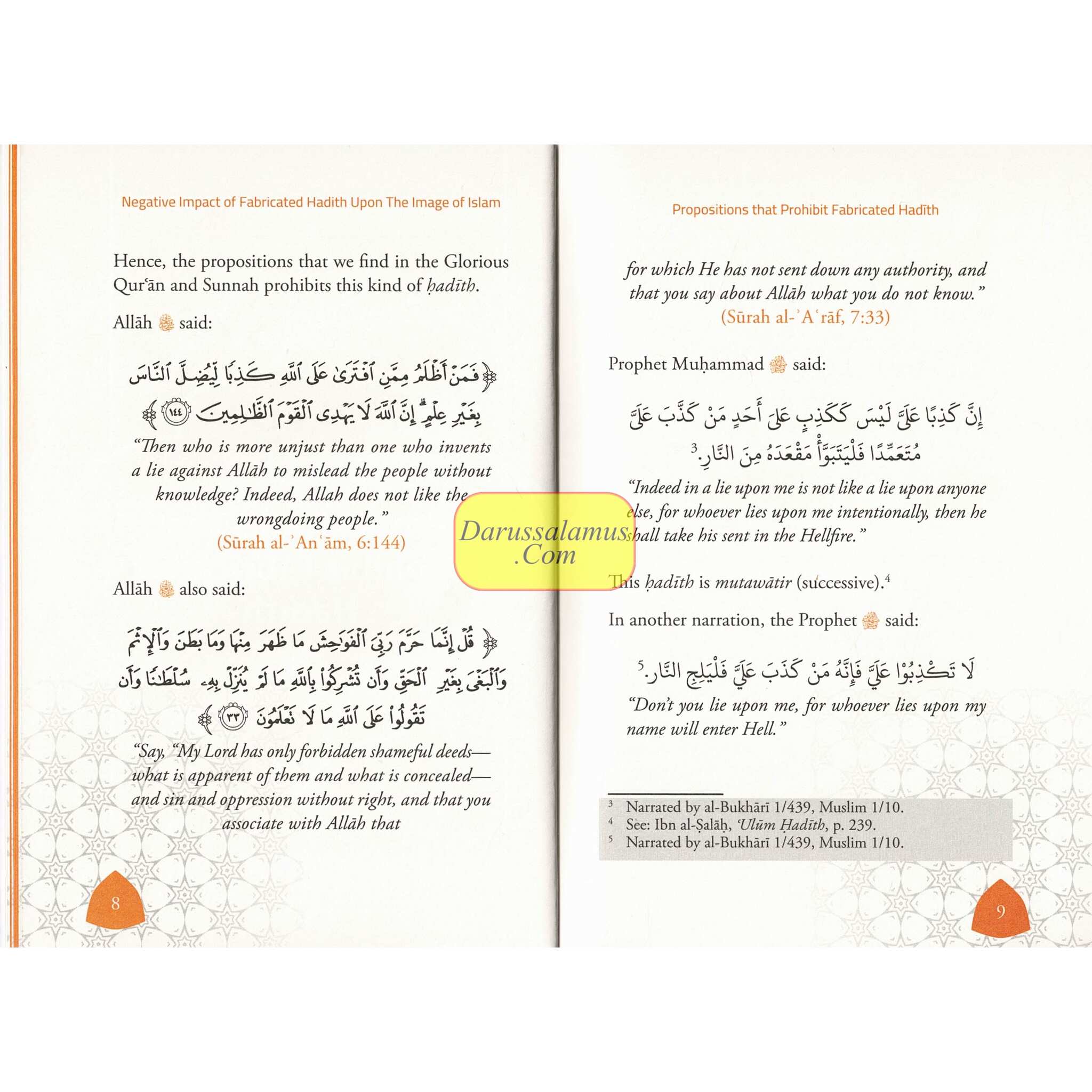 Negative Impact of Fabricated Hadith upon the Image of Islam、mySite、topwebapps