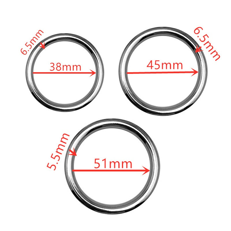 Come Closer Cock Ring Multi Set | Stainless Steel | Chrome、mySite、bottomscart