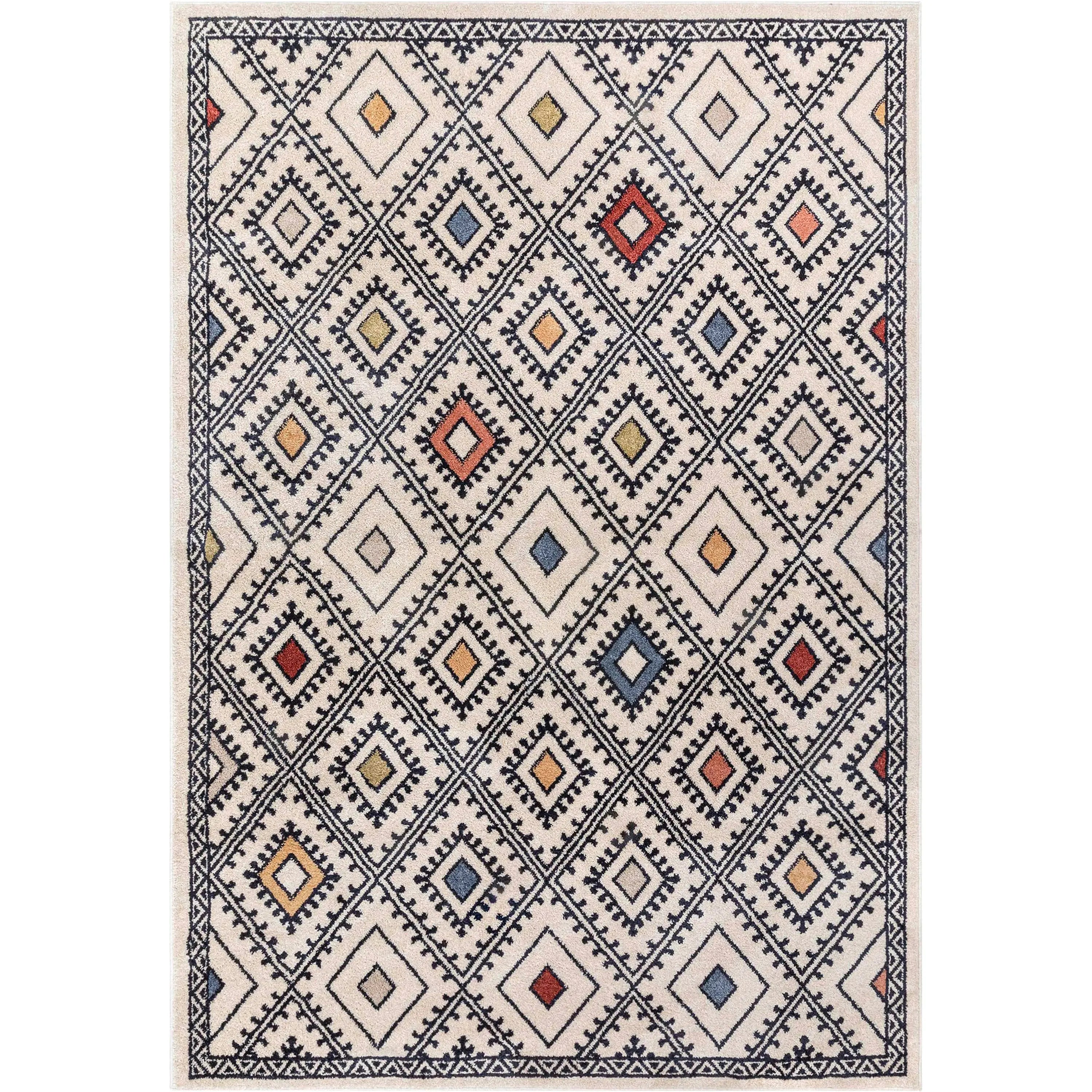 Moderne Bohemian Chic Tribal Moroccan Beige Rug、mySite、gigharbornorthrealestate