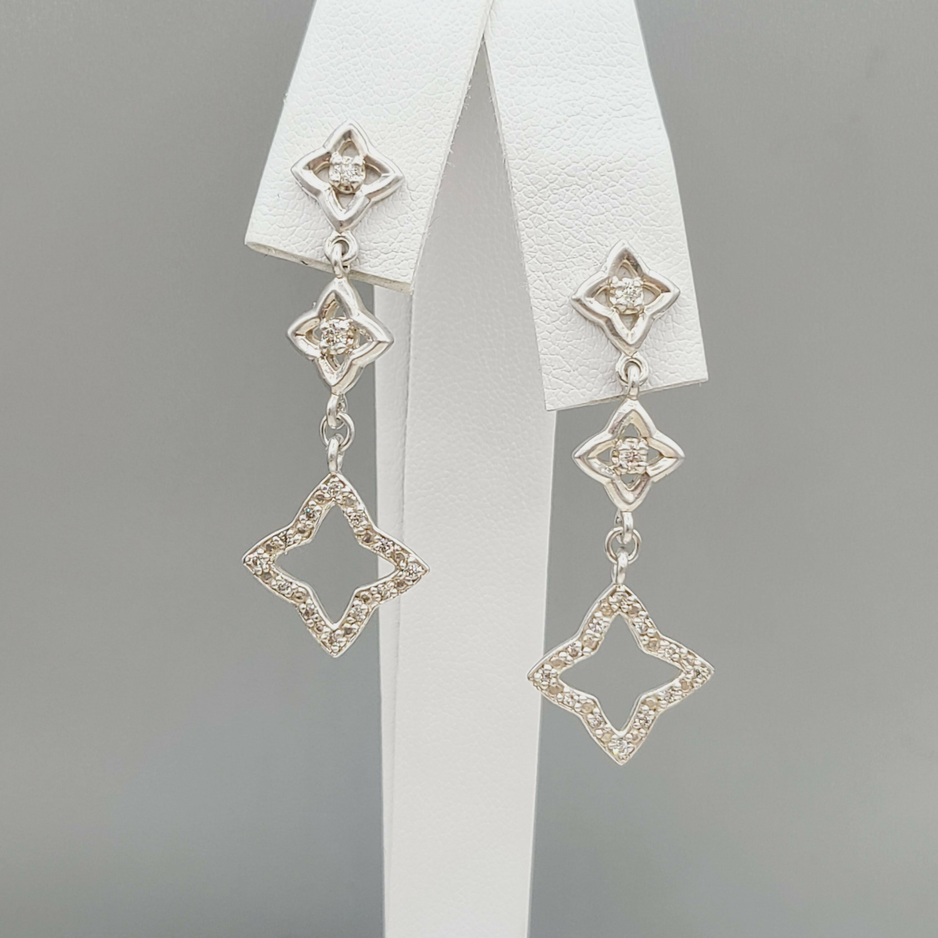 David Yurman Quatrefoil Drop Earrings with Diamonds、mySite、hinf8tx79