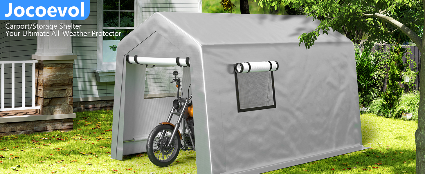carpot 6×8 motorcycle car ports metal carport portable garage