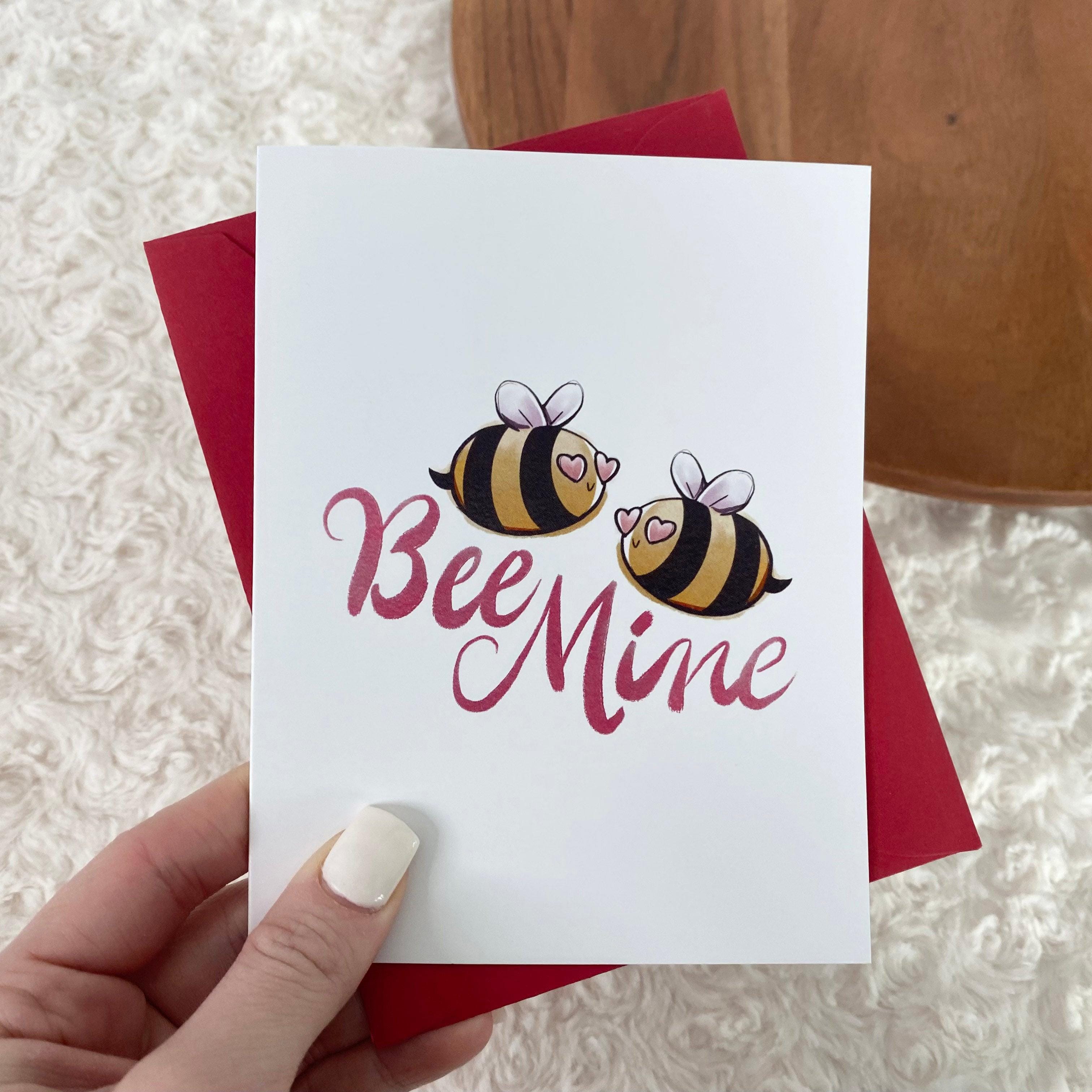  Bee Mine Hearts Greeting Card、mySite、ghnorth