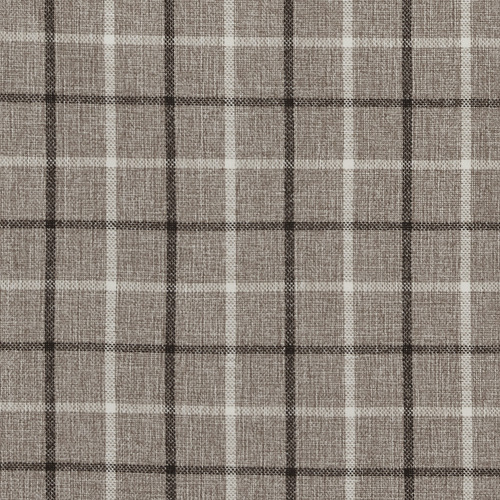 Plaid Rod Pocket and Back Tab Curtain Panel with Fleece Lining Brown 50x84"、、eastwooduniform