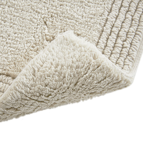 100% Cotton Tufted 3000 GSM Reversible Bath Rug Natural 24x72"、、eastwooduniform
