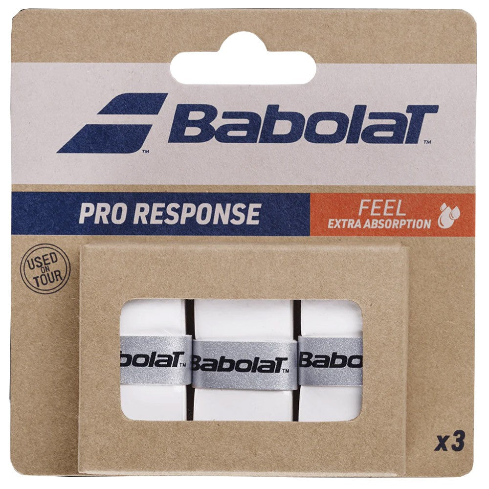 Babolat Pro Response Overgrip - 3 Pack - White、mySite、neckold