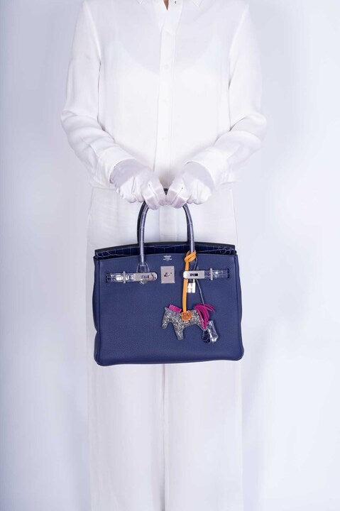 Hermès Touch Birkin 30 Bleu Encre Togo and Shiny Niloticus Crocodile Palladium Hardware、mySite、garminoutage.com