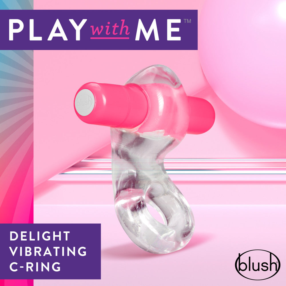 Play With Me By Blush® | Delight: Pink Vibrating Penis Ring、mySite、bottomscart