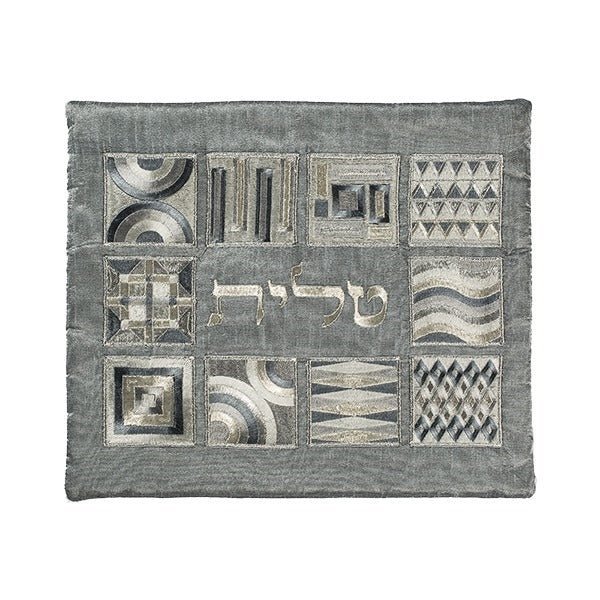  Silver/Gray Contemporary Squares Tallit、mySite、elrpsem3k