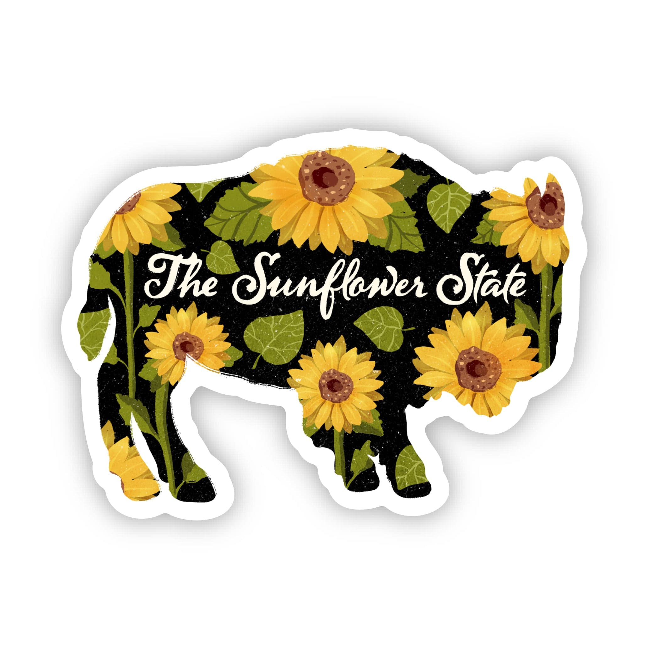  The Sunflower State Kansas Quote Sticker、mySite、ghnorth