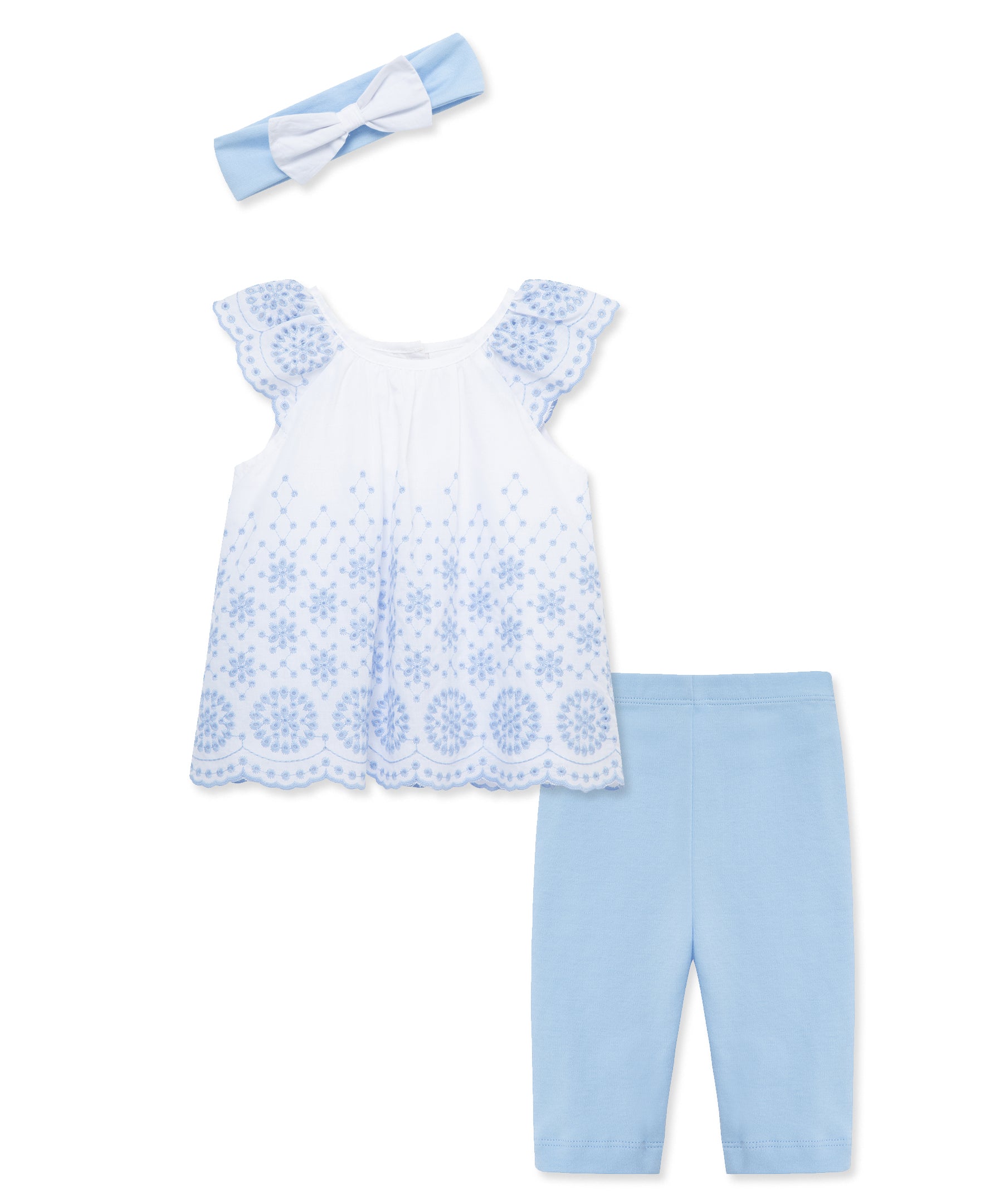  Blue Eyelet Woven Tunic Set (3M-12M)、mySite、layawaytickets